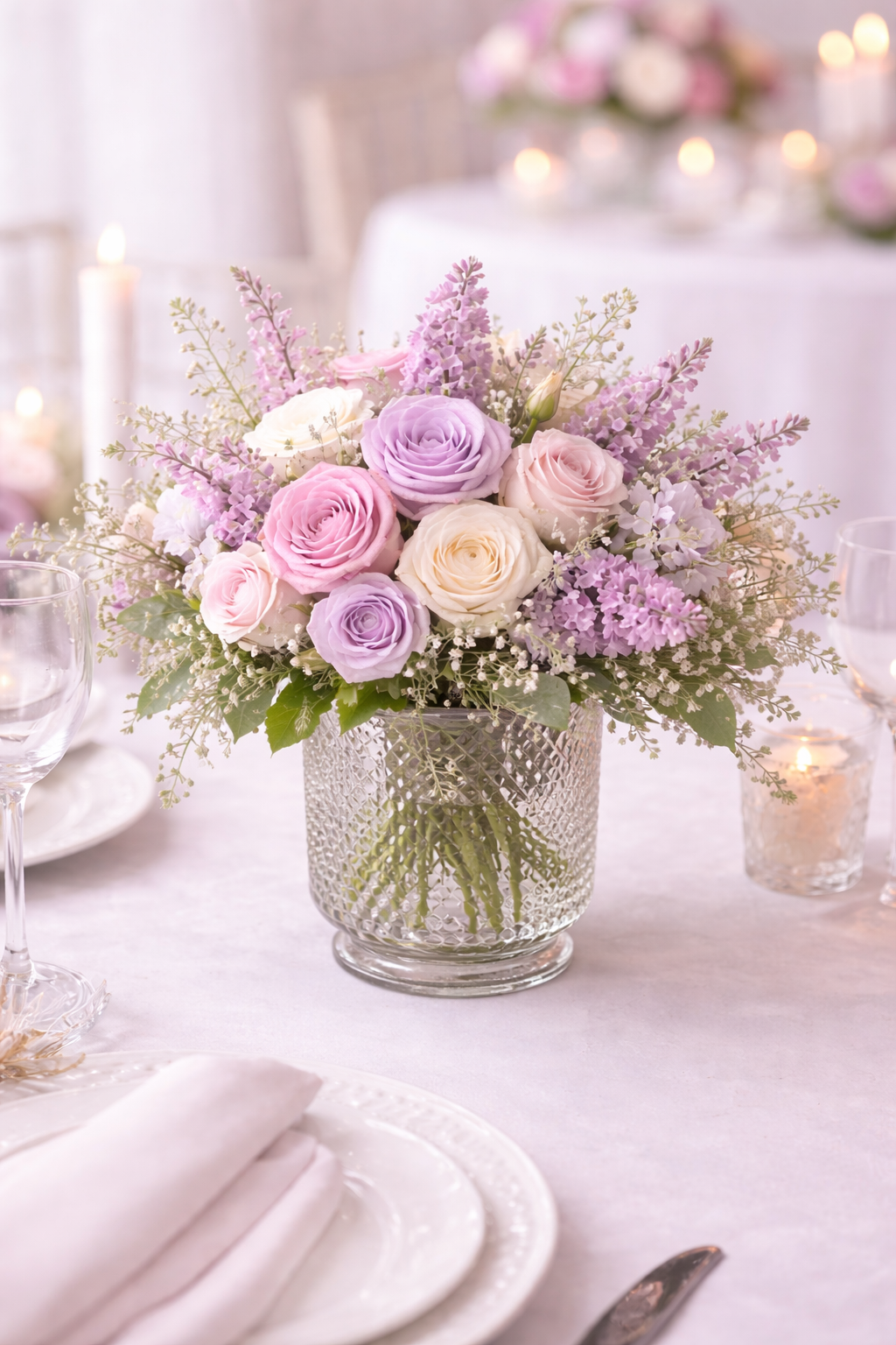 Lilac Whispers Centerpiece
