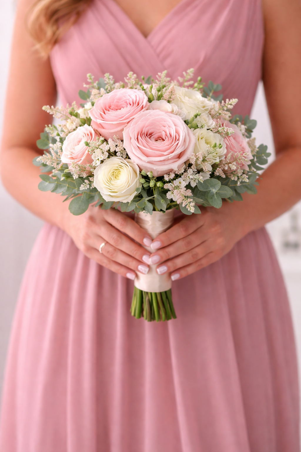 Blushing Pink Bridesmaid Bouquet