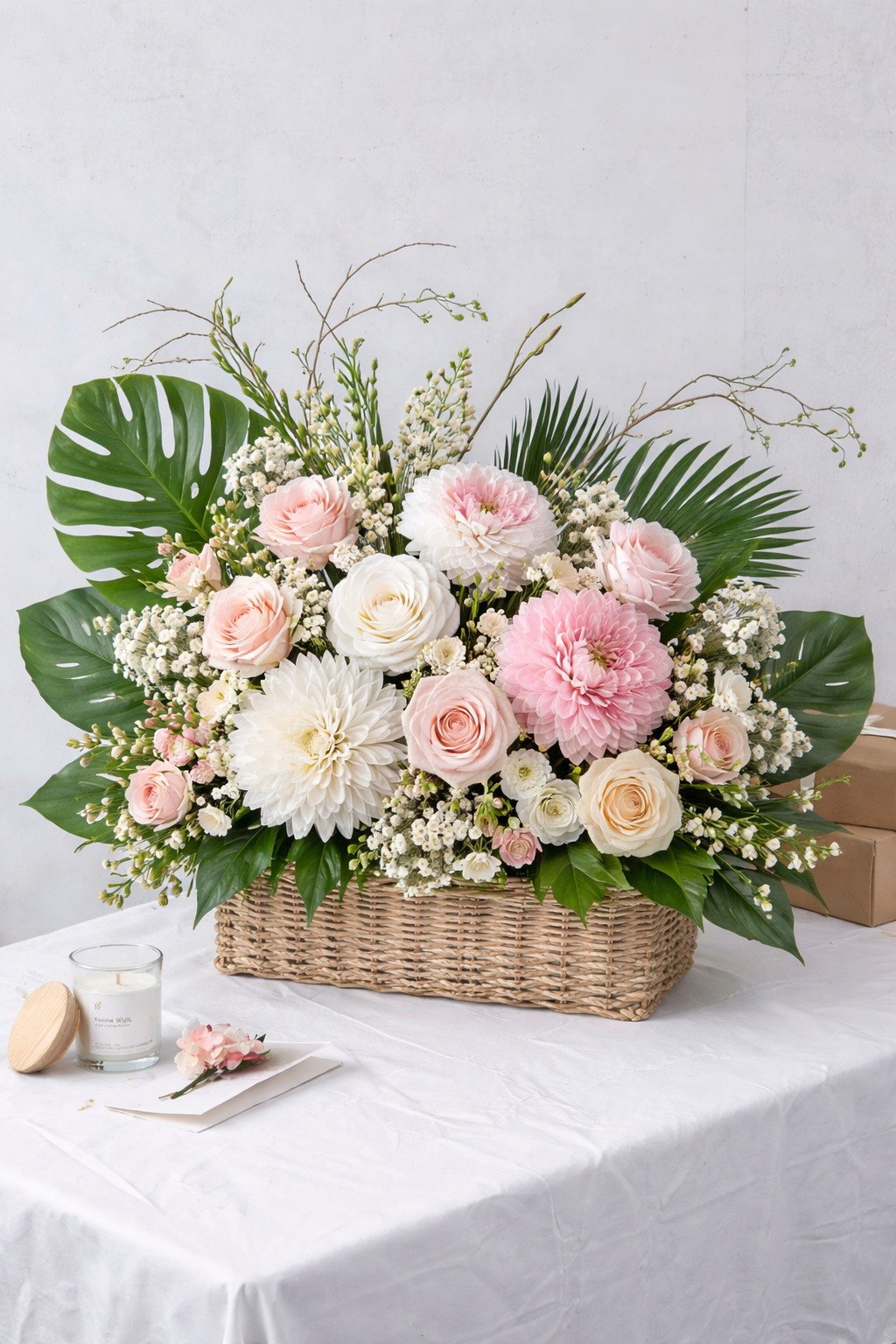 Elegant floral bouquet in soft pastels.png