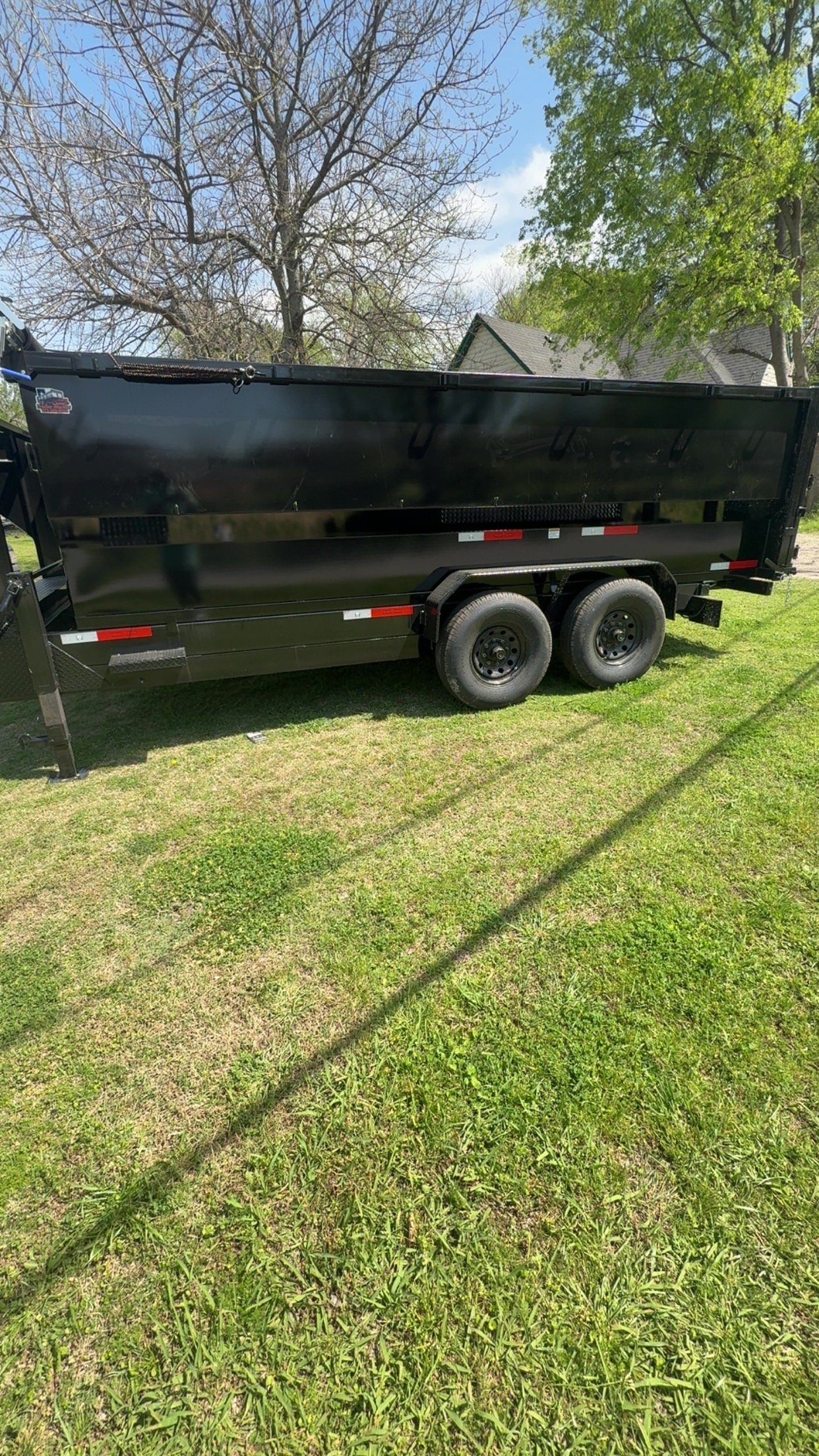Two 16yd dumpster trailers