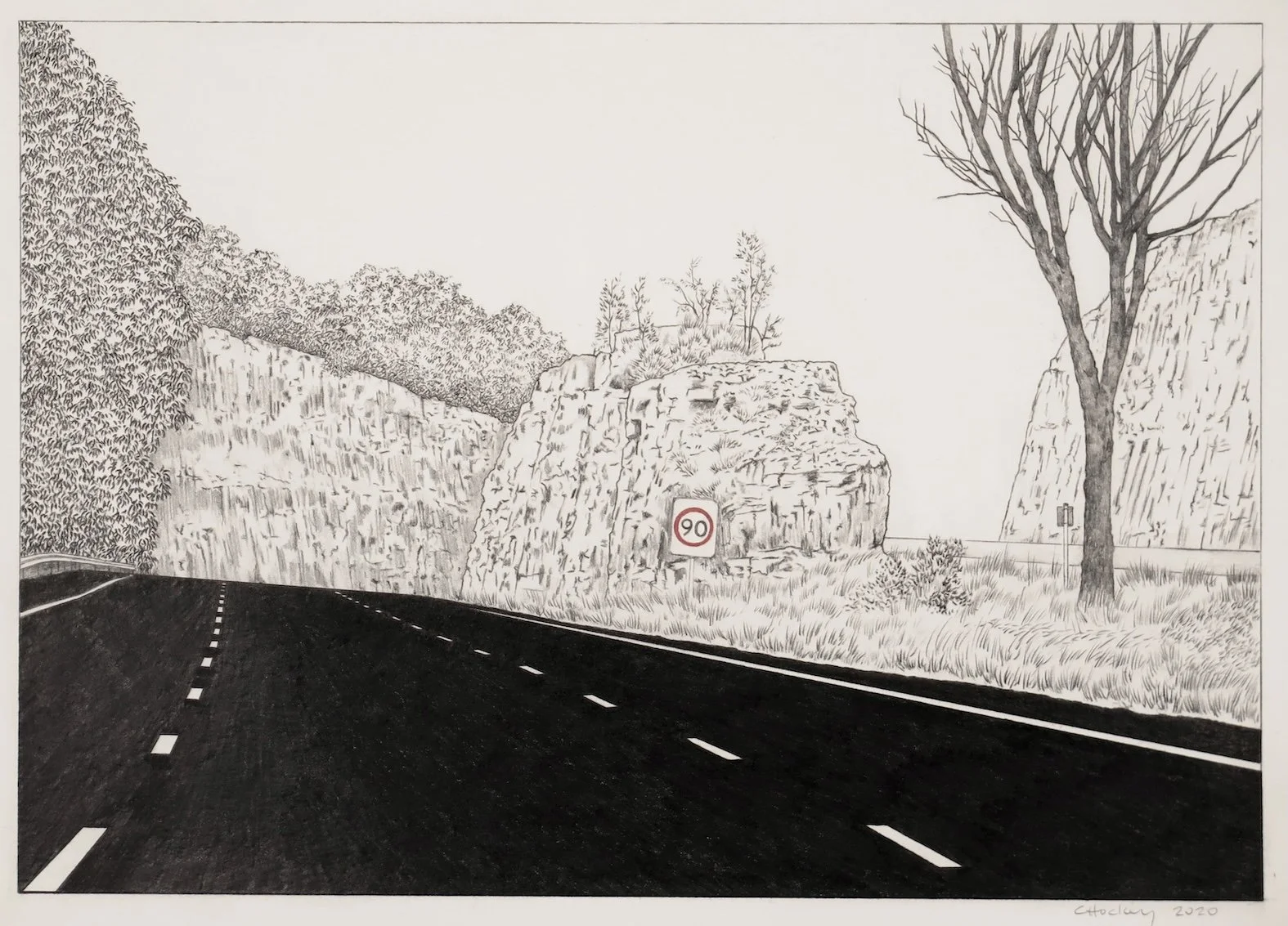 Cutting and bend, 2020
Carbon copy drawing, 21 x 30cm