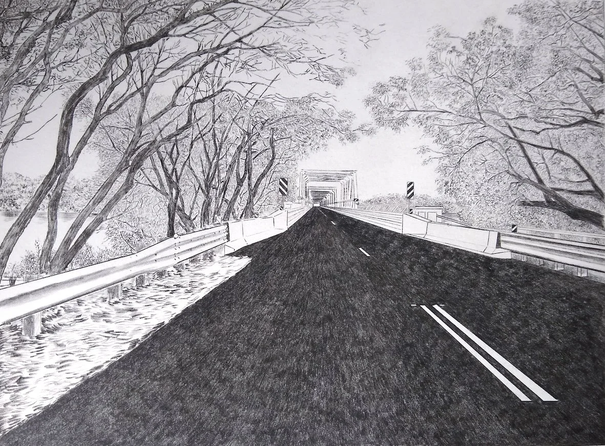 Bridge, 2020
Carbon copy drawing, 40 x 50cm