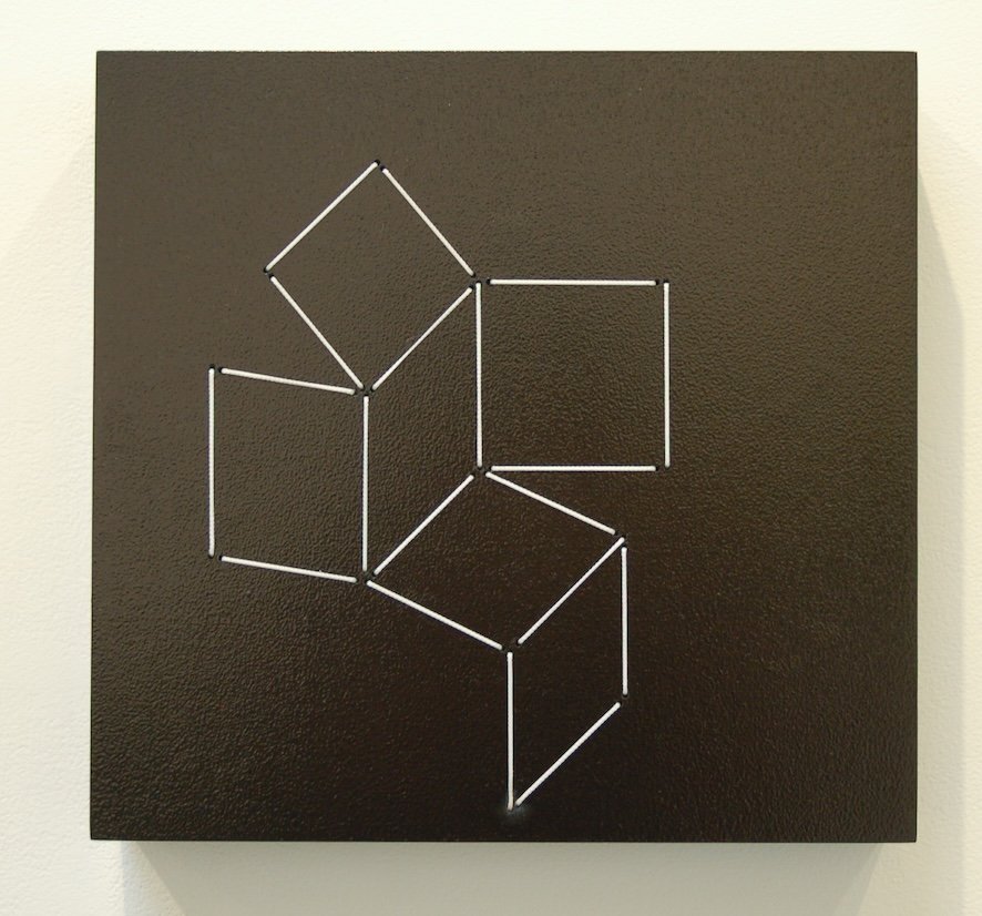 Untitled (Whitestring), 2006
Acrylic on board, cord, 30 x 30cm