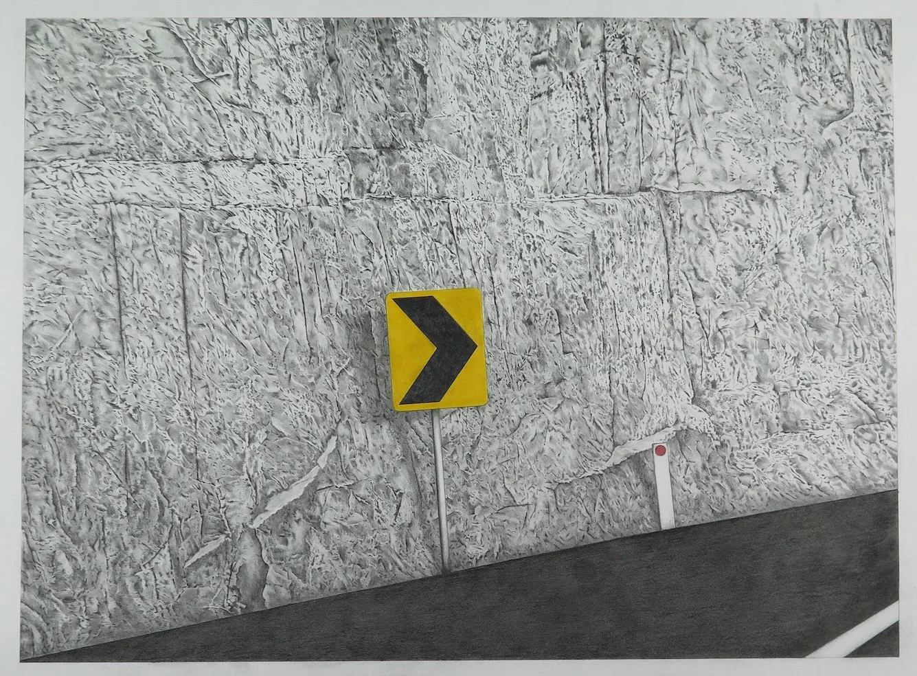Rock Face & Arrow, 2022
Carbon copy drawing, pencil, 42 x 60cm