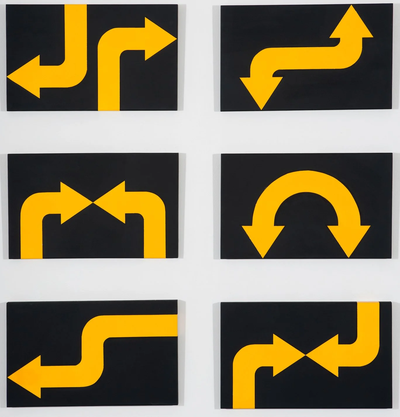 Directional fantastic 1-6, 2012
Acrylic on plywood, Each panel 20 x 30cm