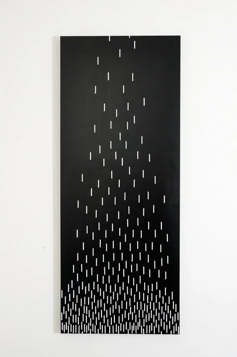 Drop, 2011
Acrylic and wood on door, 2m x 80cm
