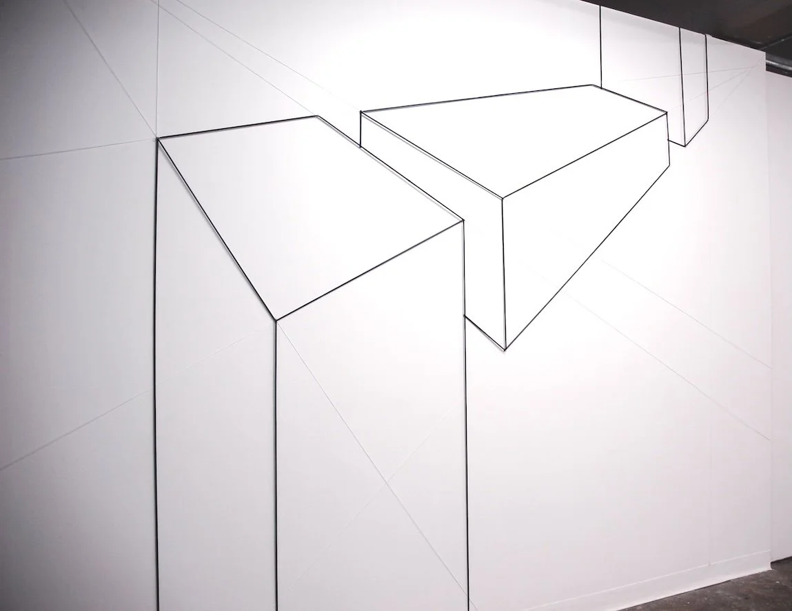 Perspectdiva, Elastic cord
('Strung Out', Westspace, Wall drawings, 2006)