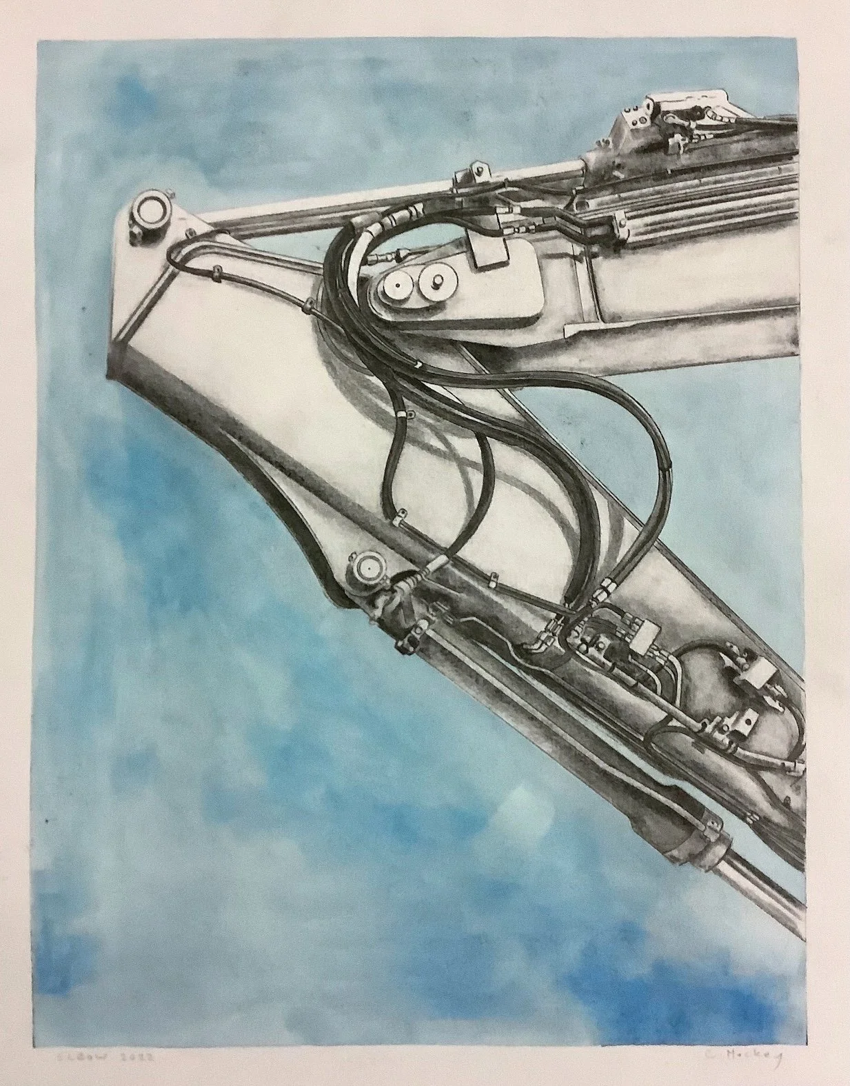 Elbow, 2023
Carbon copy drawing, 30 x 21cm