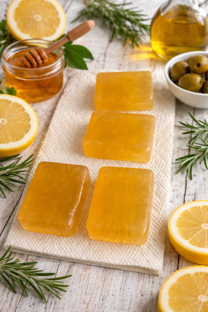 Lemon-Honey Olive Oil Soap