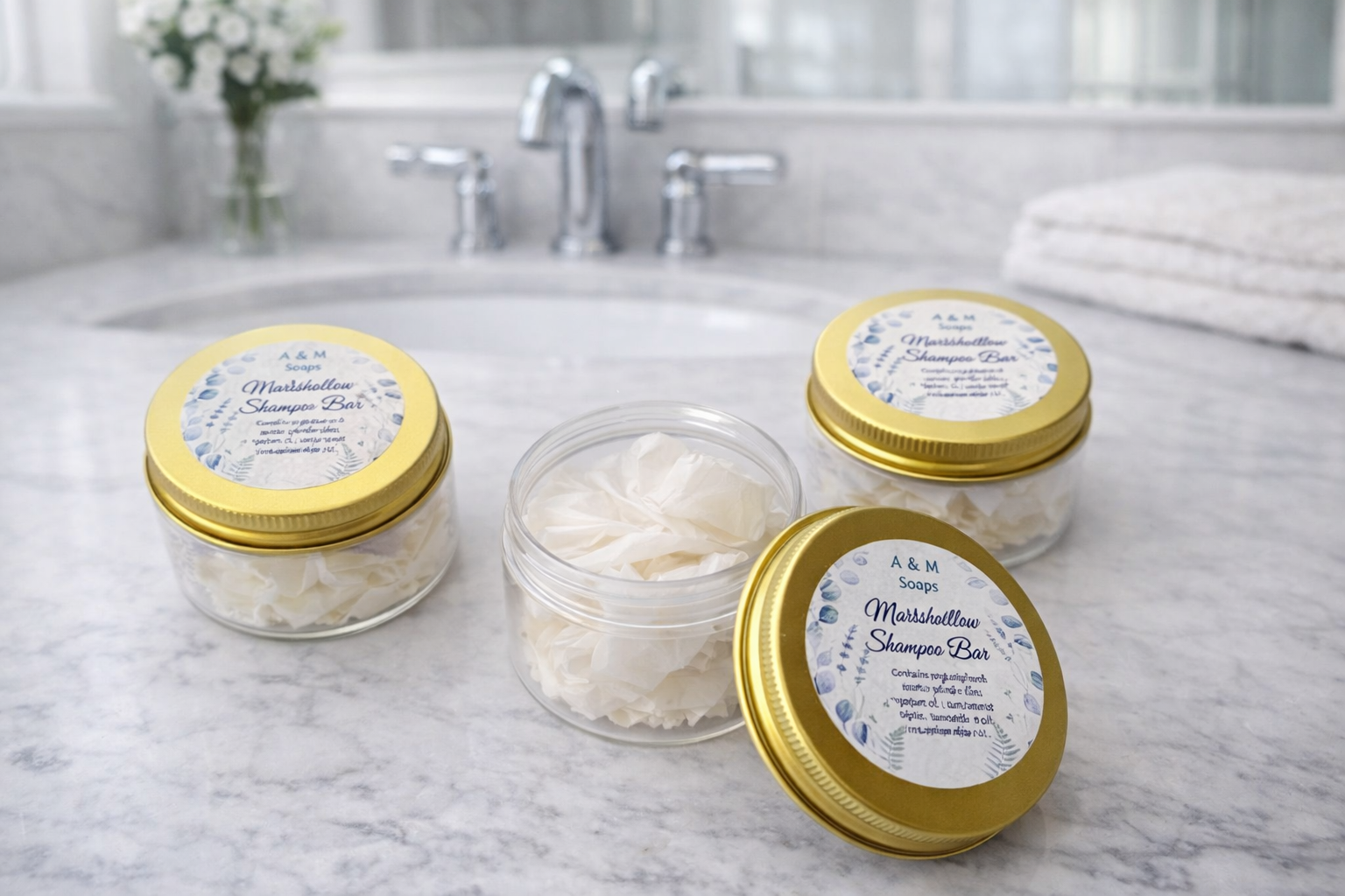 Marshmallow Shampoo Bar