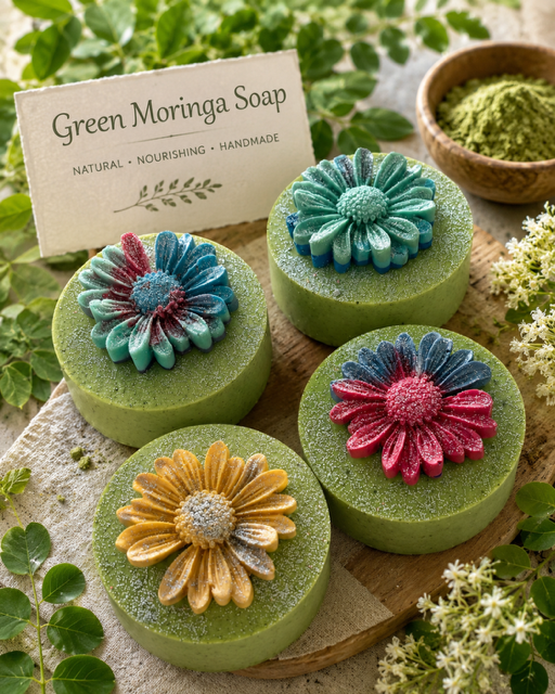 🌿 Green Moringa Handmade Soap 🌿