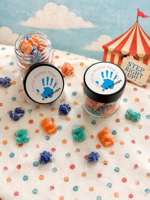🎪 Circus Animal Soap Dots 🐘🦁🐻
