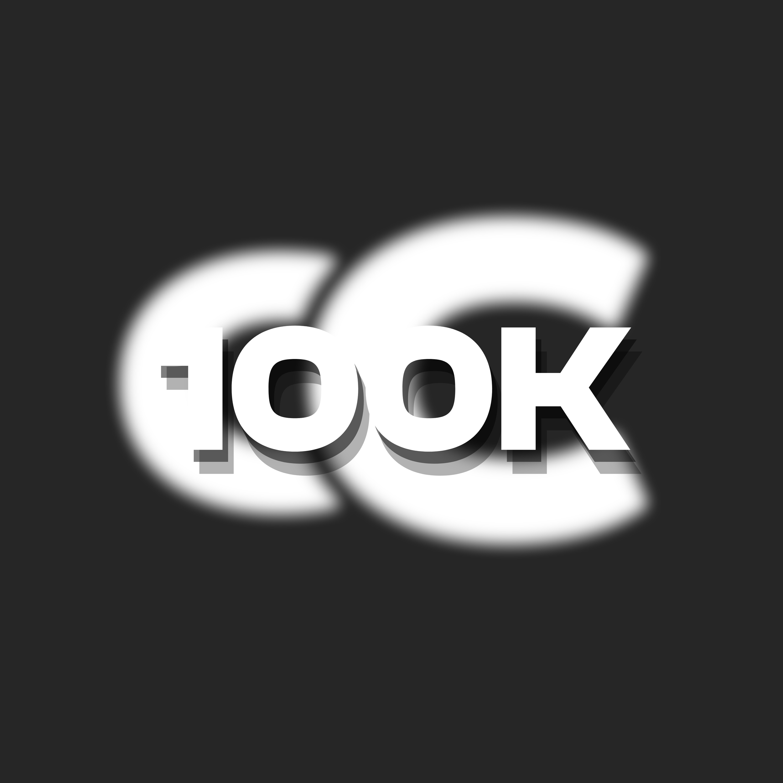 Blurred black and white image with the word 'LOOK' upside down in bold letters.
