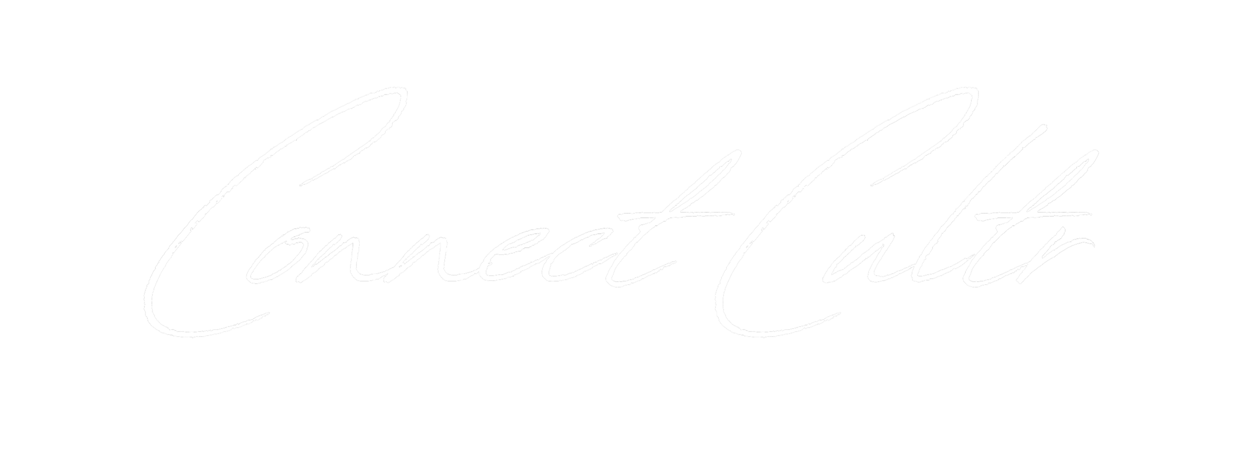 White cursive text on black background that reads 'Connect with'.