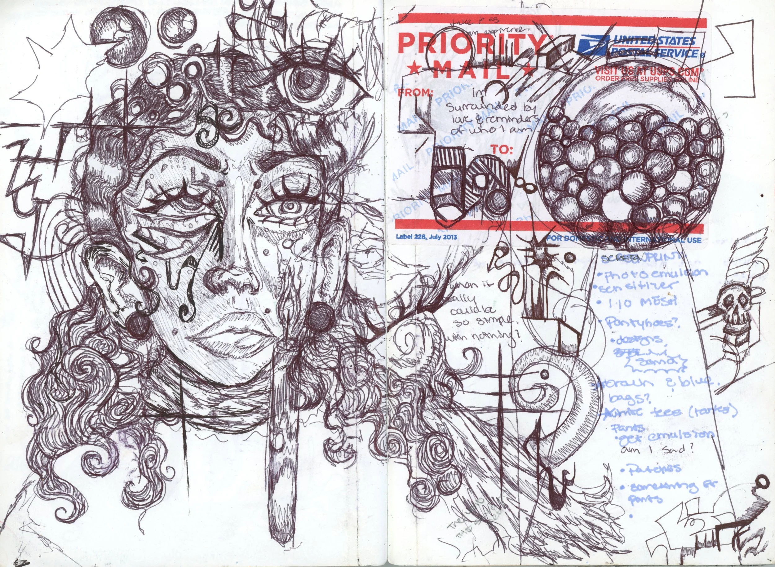 The in-between thoughts, Ballpoint Pen, 2023