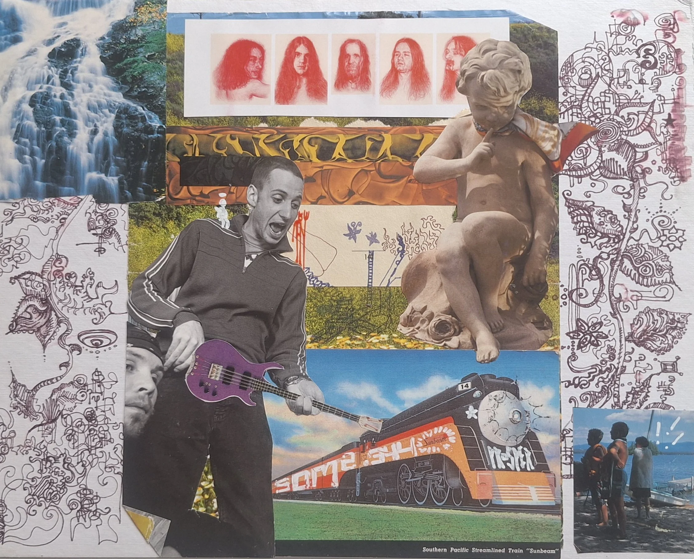 SanaeeWalker,Frieght Trainssssss,2024, Mixed-Media & Collage, 11x14.jpg