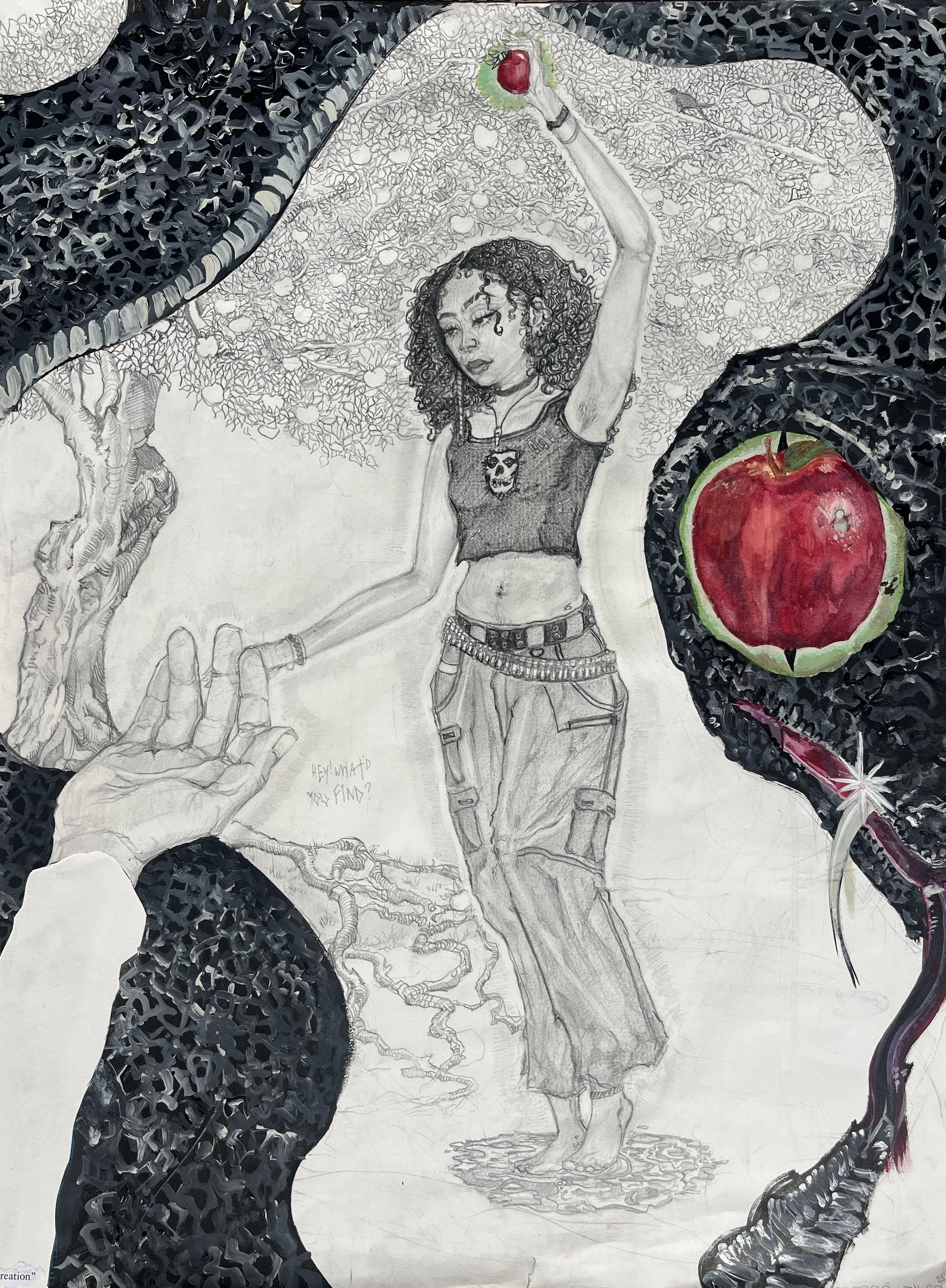 A Given Narrative , Graphite & Acrylic, 2024