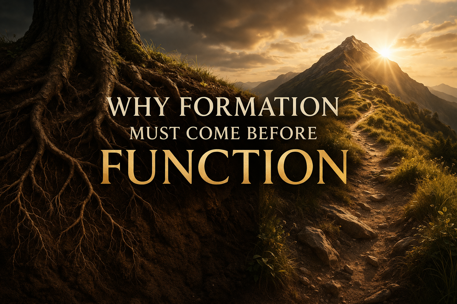 Why Formation Must come Before Function