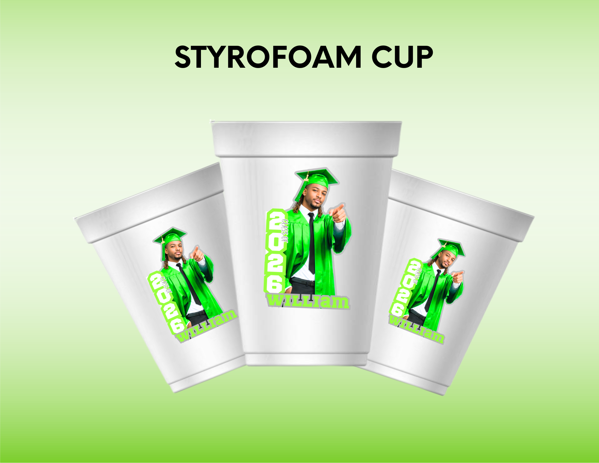 Personalized Stadium 16 oz Styrofoam Graduation Cups