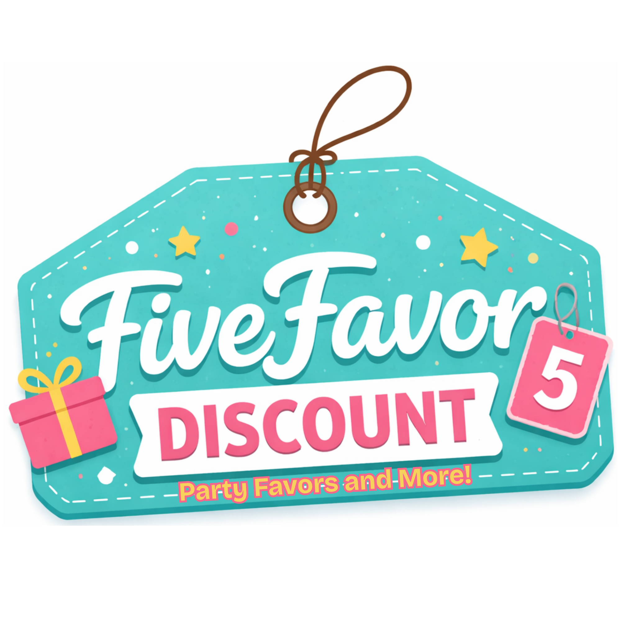 Part Favor Tag for Five Favor Discount