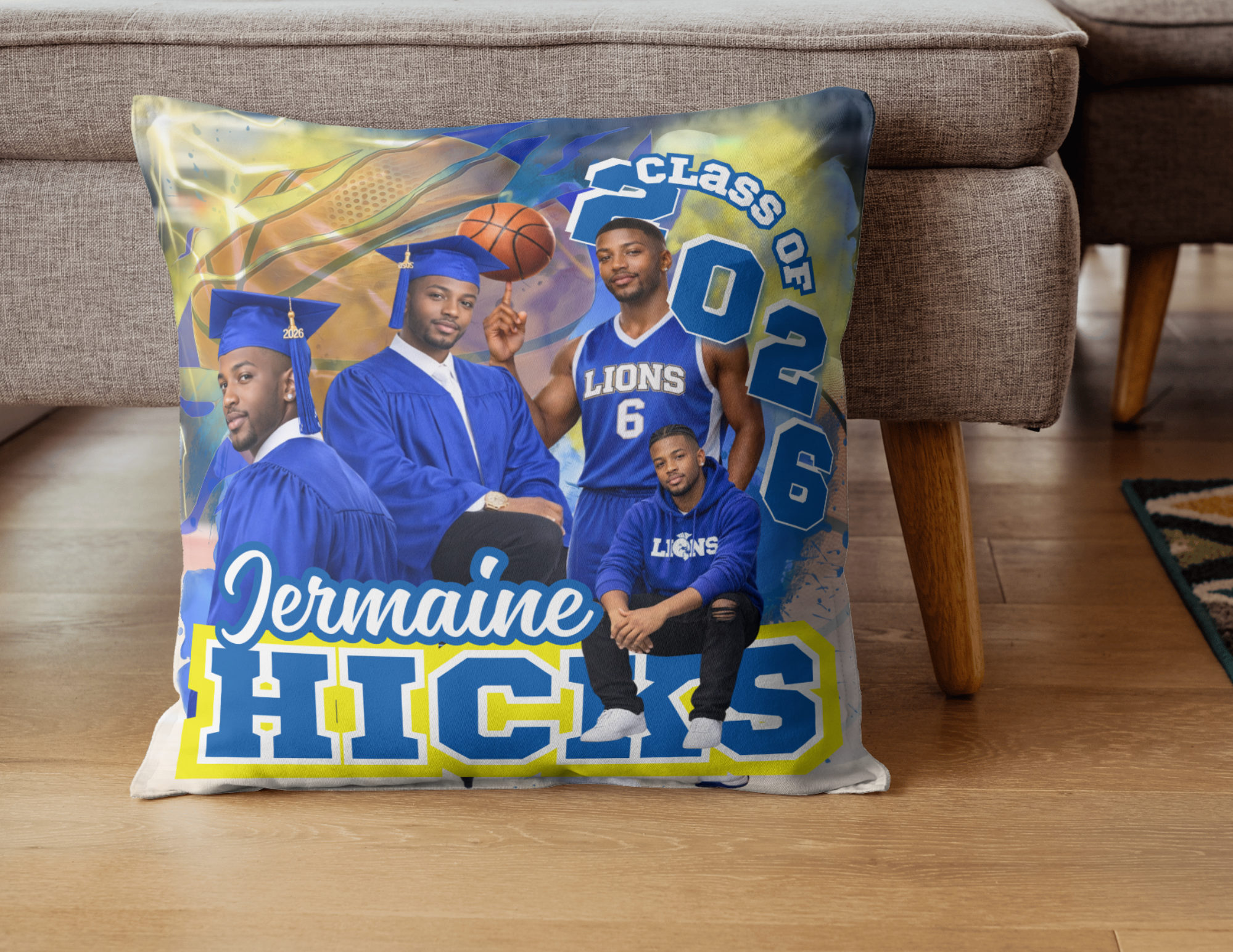 2026 Graduate Commemorative Pillow Blue