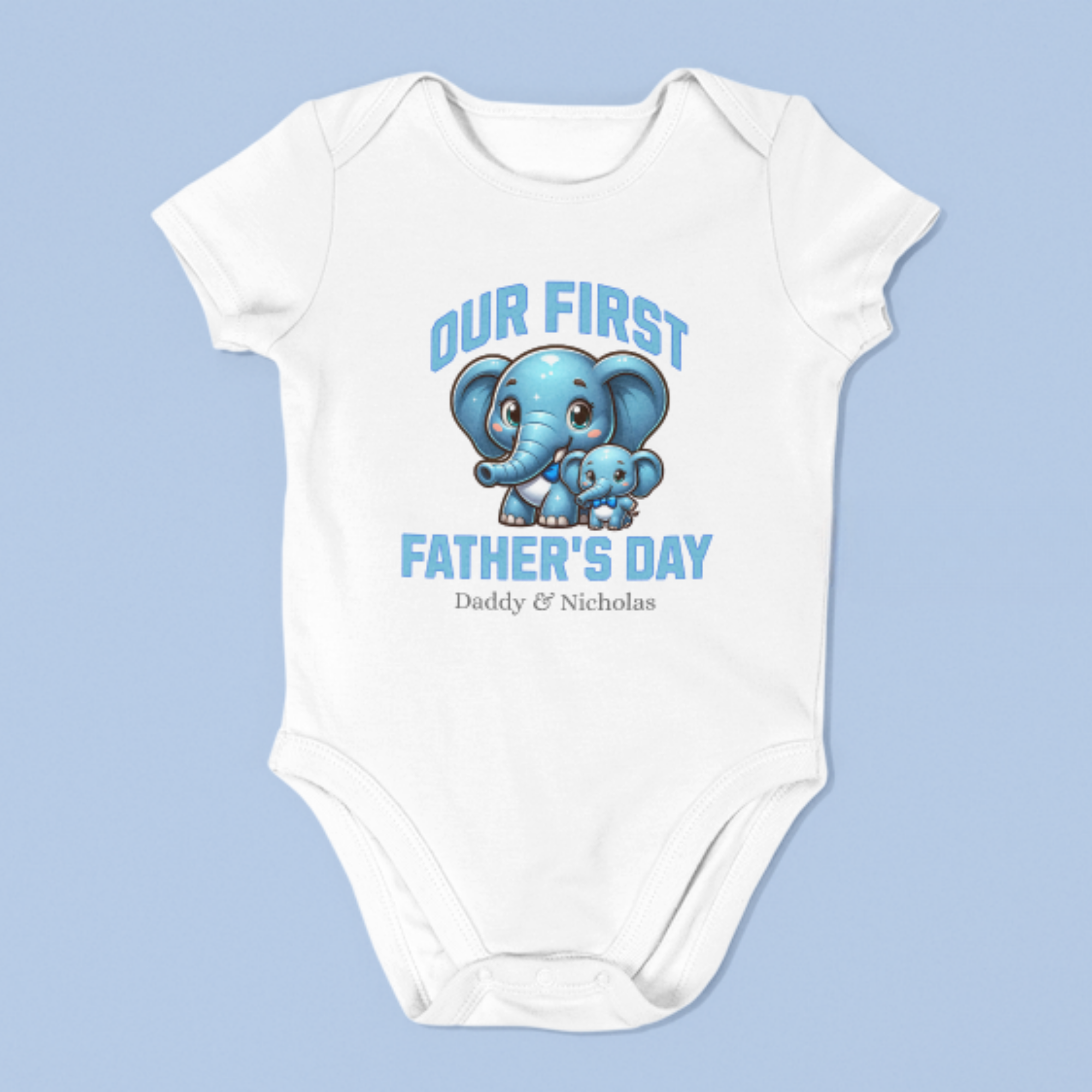 Personalized First Father's Day Baby Boy Baby Onesie