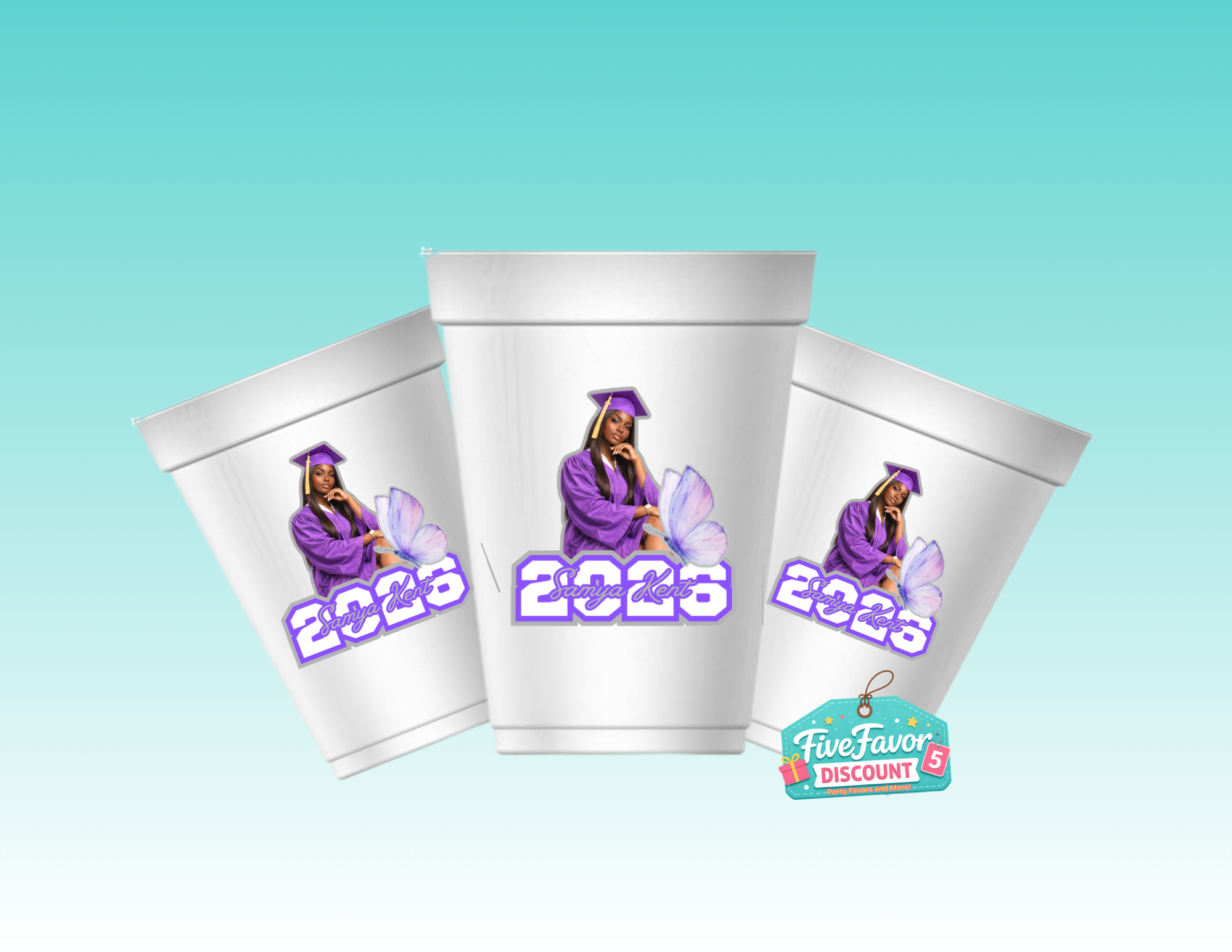 Stadium 16 oz Plastic Graduation Cups (5 qty)