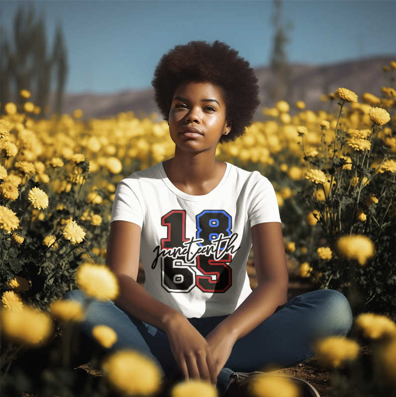 1865 Juneteenth T-shirt red white blue
