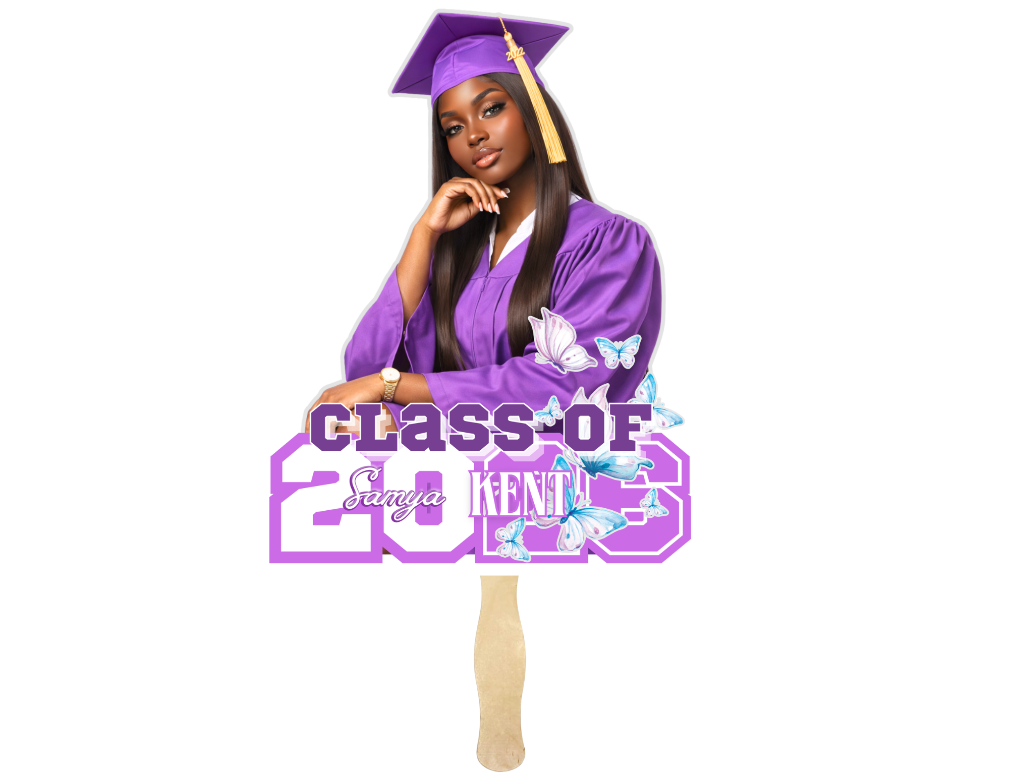 Graduation Fans Elementary to College (5qty)
