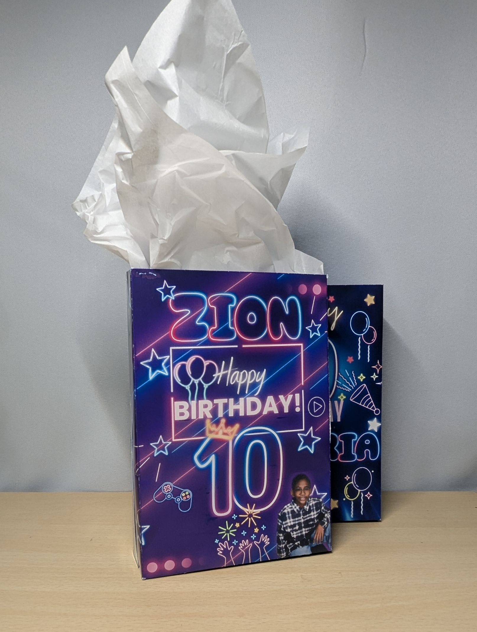 Neon Birthday Gift Goodie Bag Small