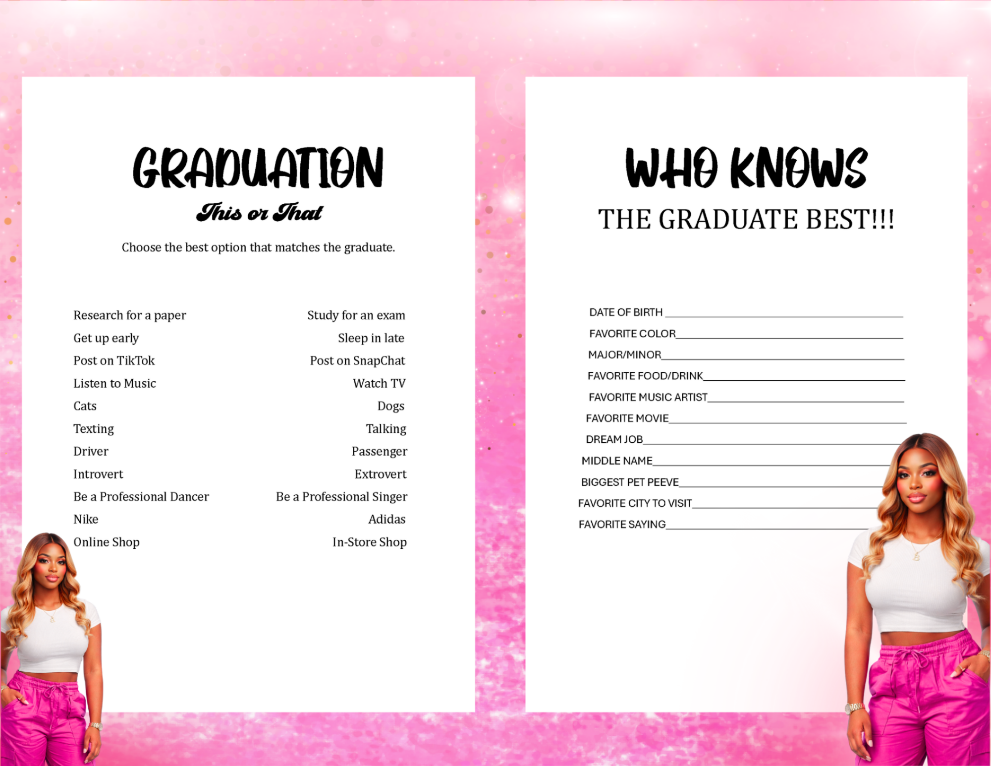 2026 Graduate Game Booklet Keepsake