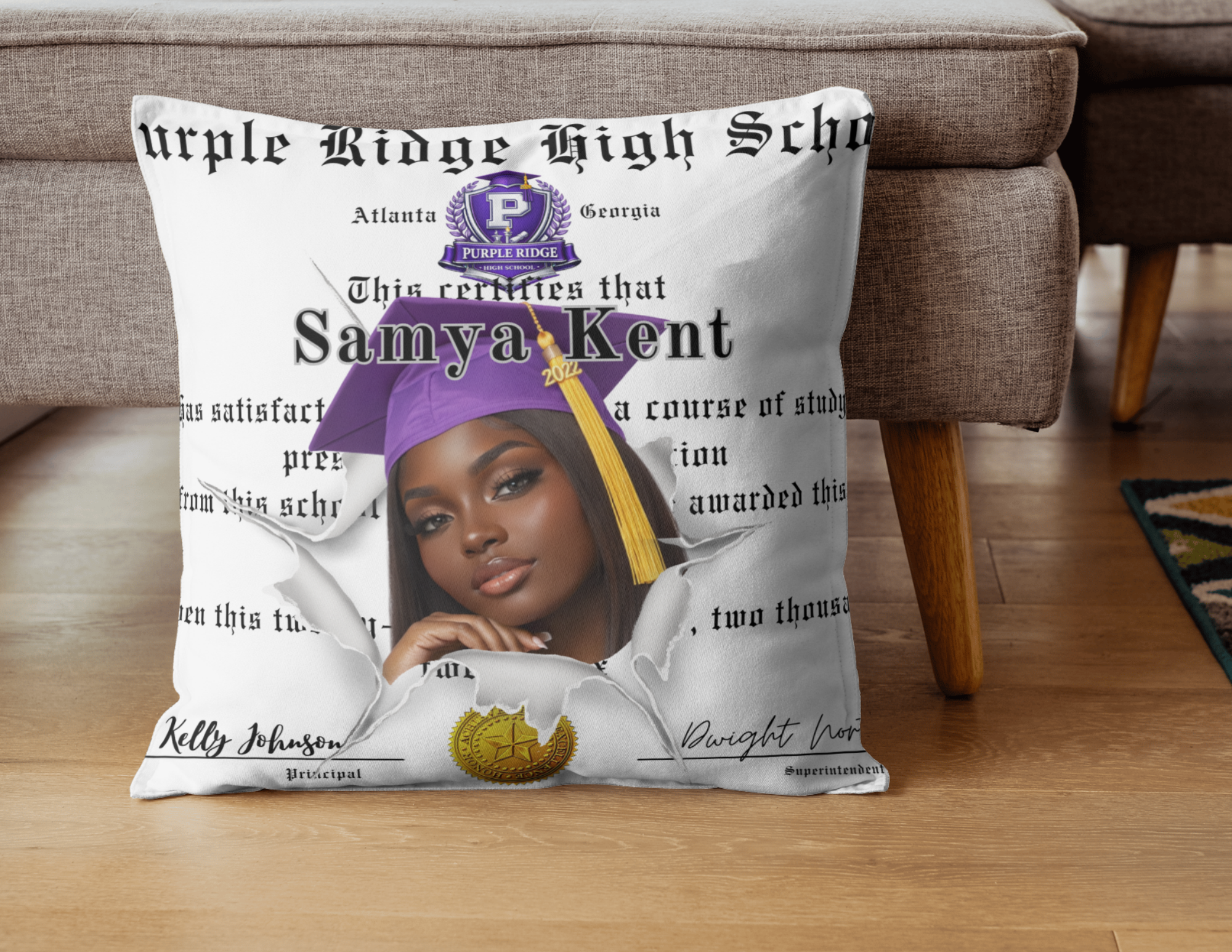 2026 Graduate Commemorative Pillow Back