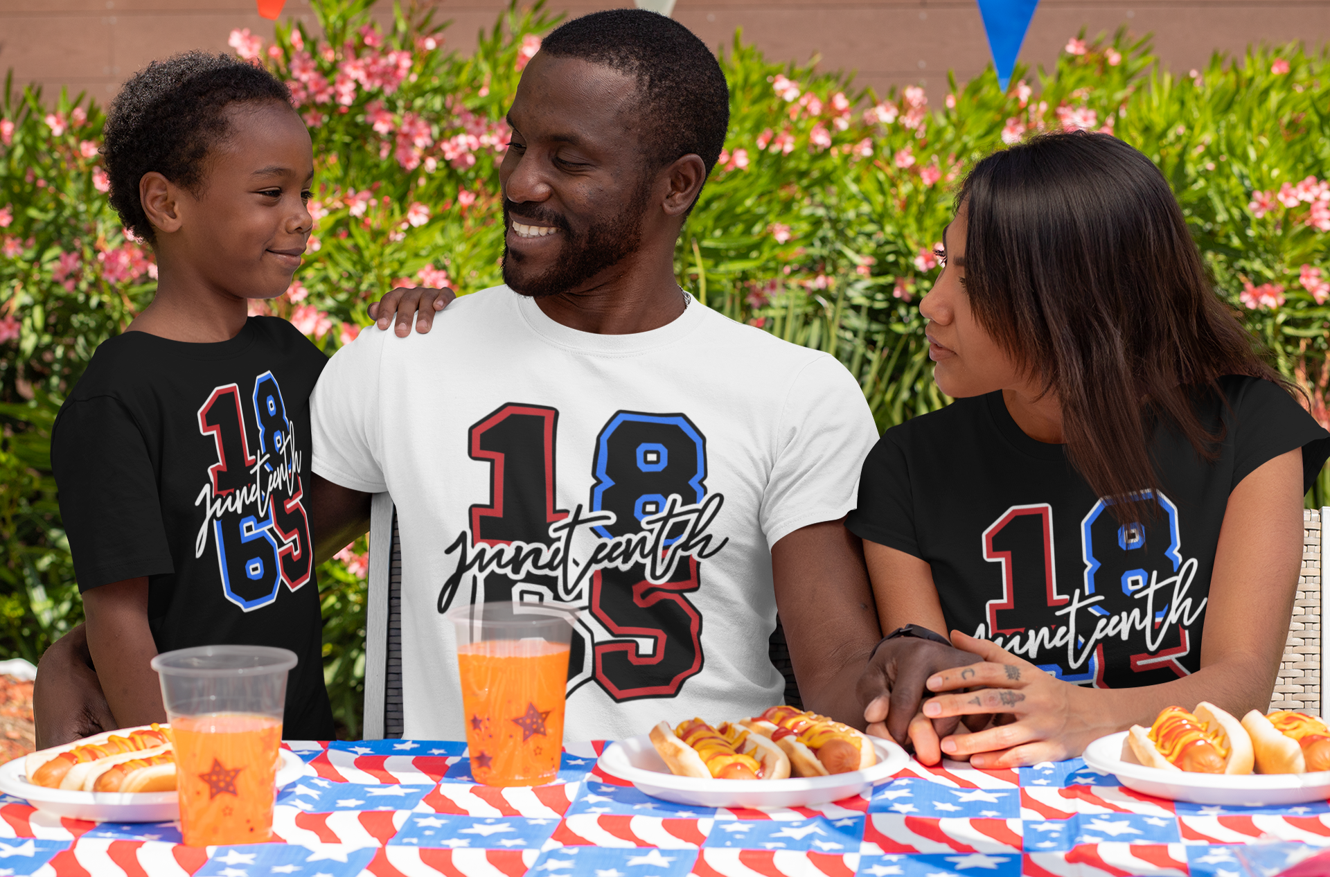Juneteenth red white and blue vibes