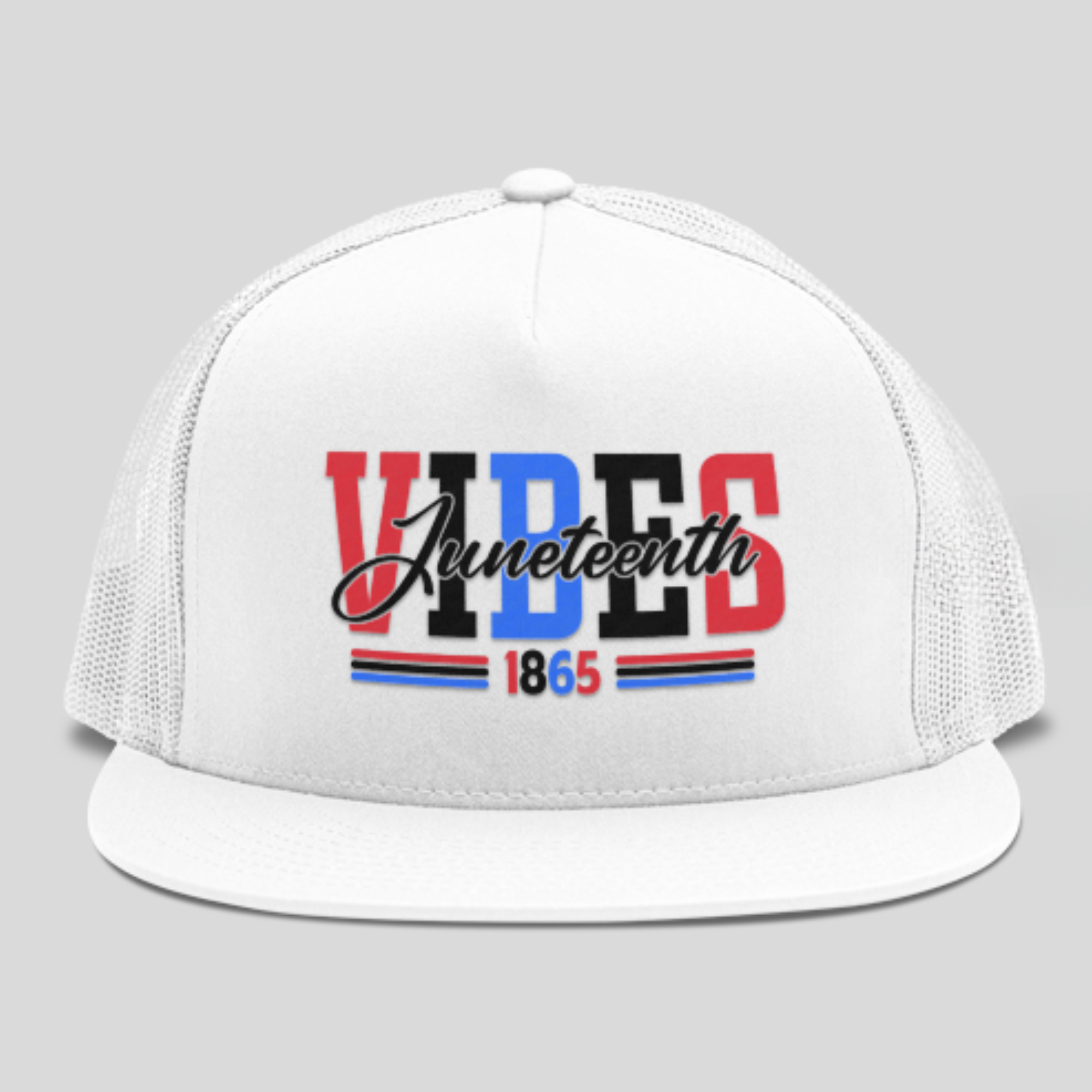 Juneteenth Vibes 18655 5-Panel Flat Bill Trucker Cap