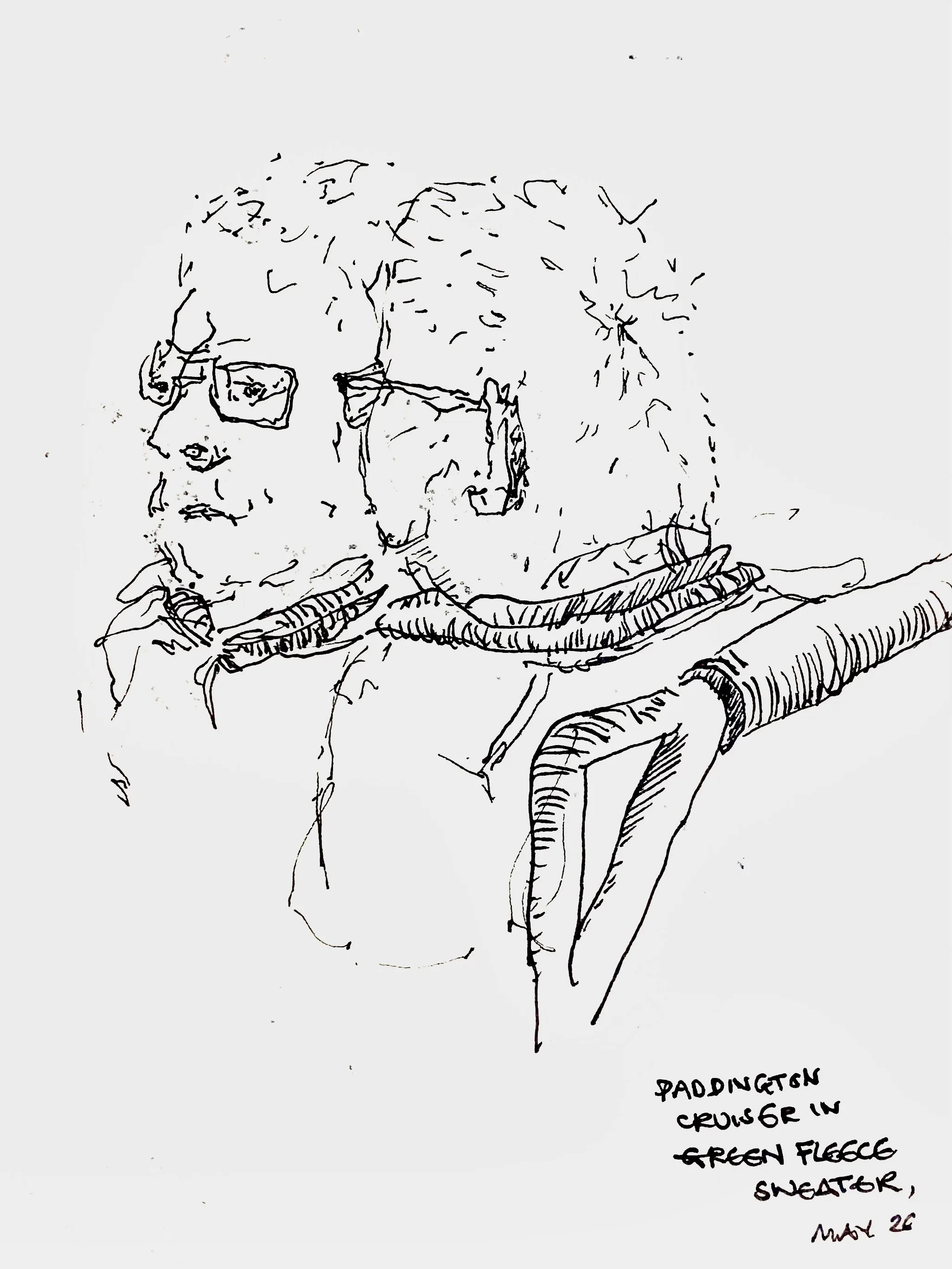 paddington cruiser in green fleece sweater (may, 2026)