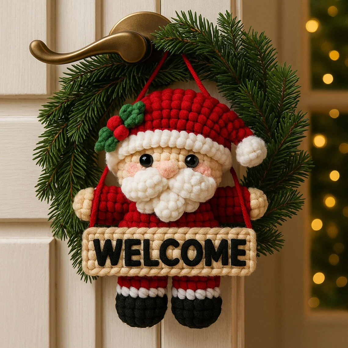 Crochet Santa Door Hanger