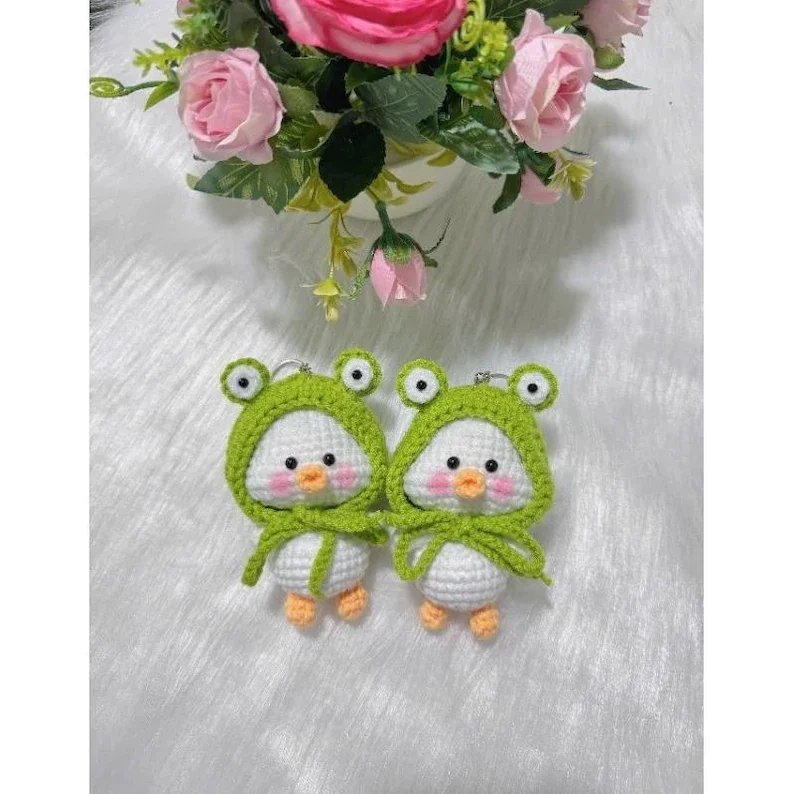 Crochet Duck Keychain