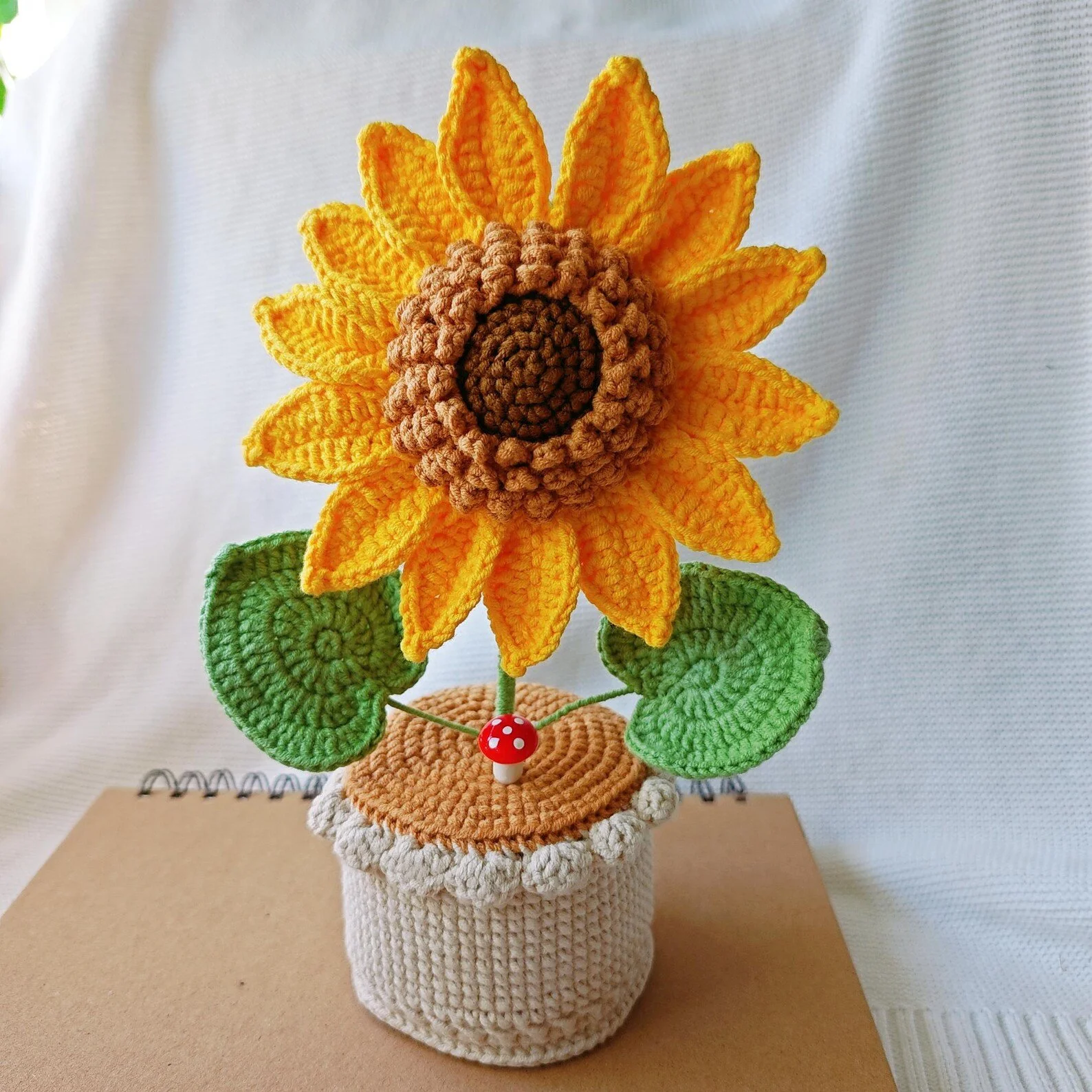 Crochet Sunflower Potted Plant