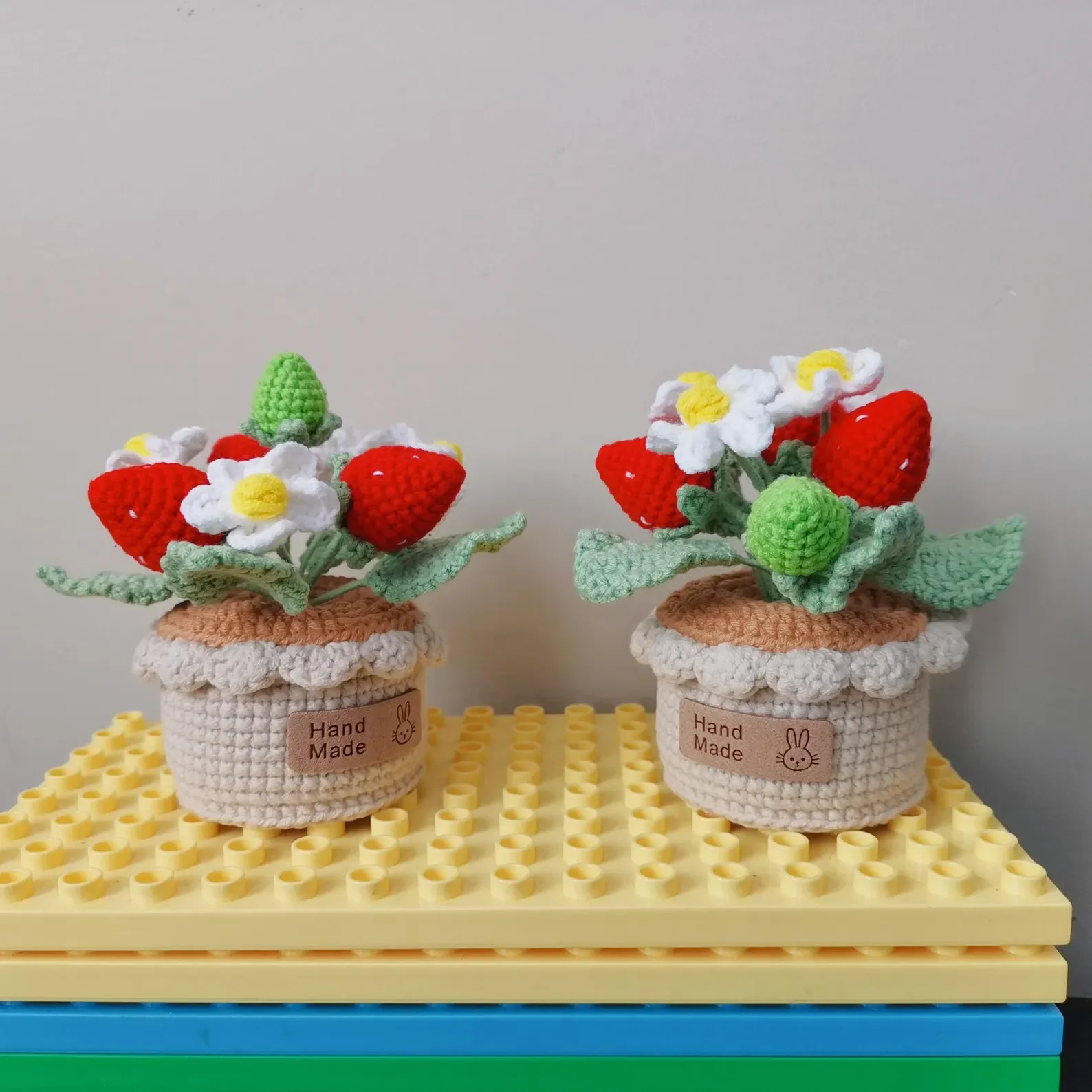 Crochet Strawberry Potted Plant