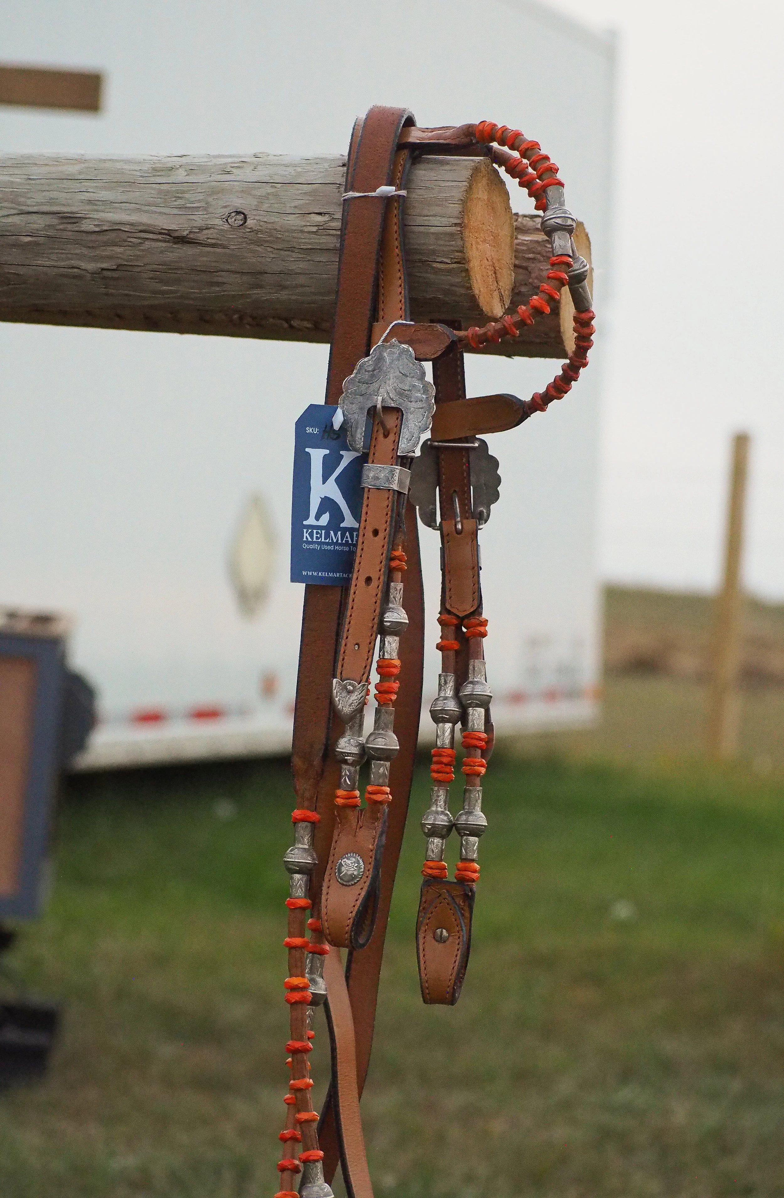 Orange Accents Two Ear Headstall