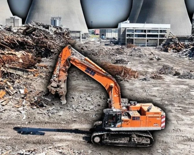 British Power Plant Demolition