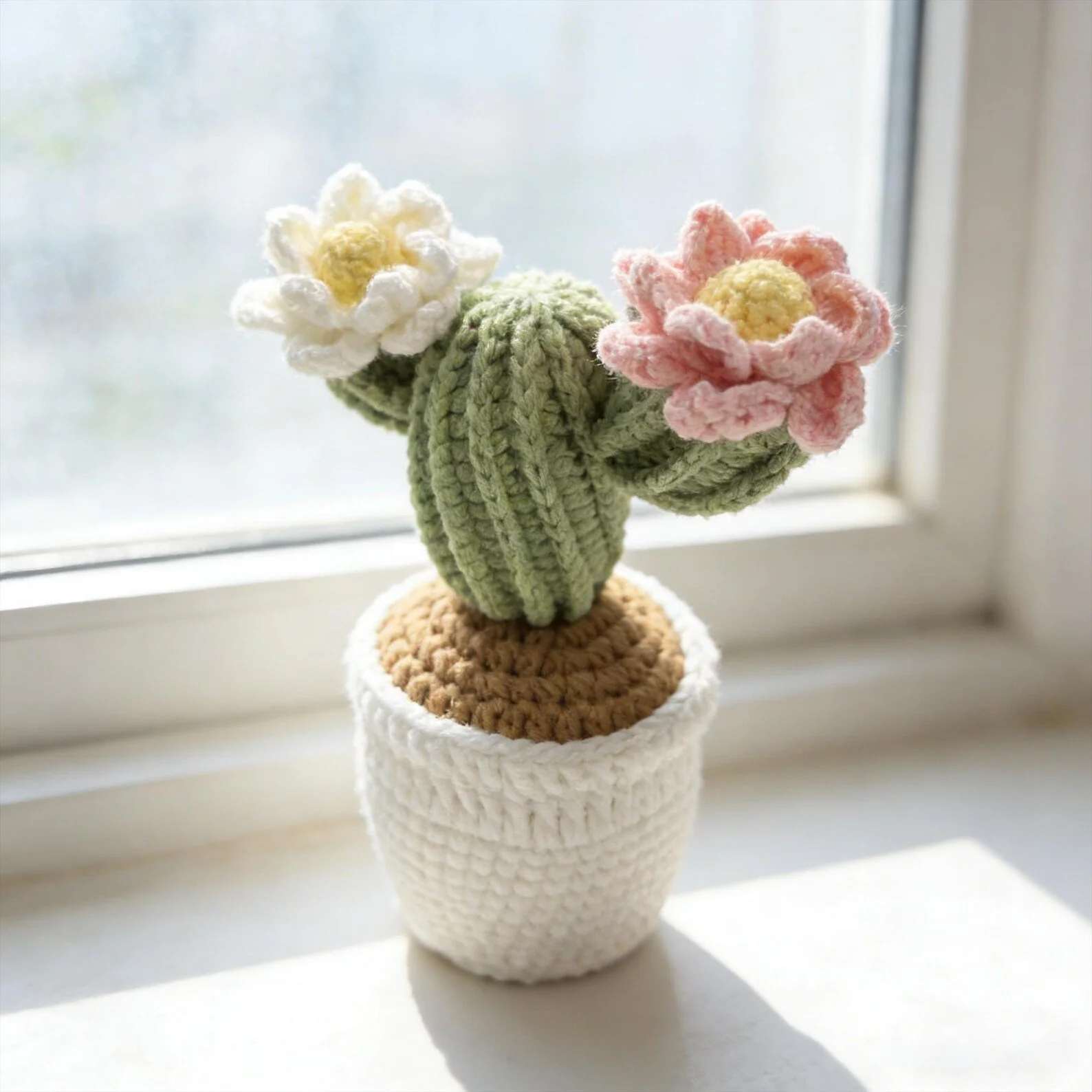 Handmade Crochet Cactus in Pot