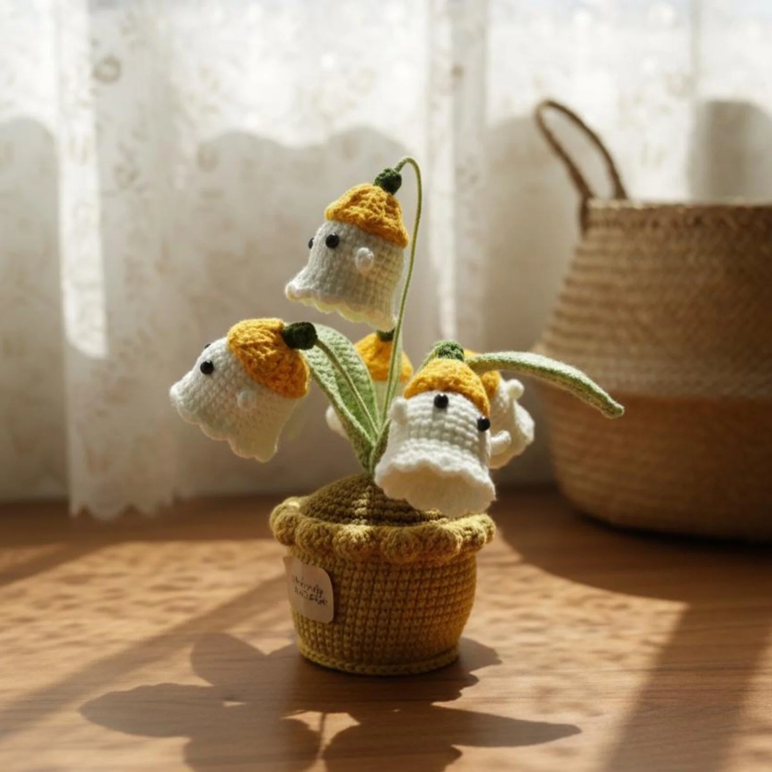 Crochet Halloween Ghost Plant