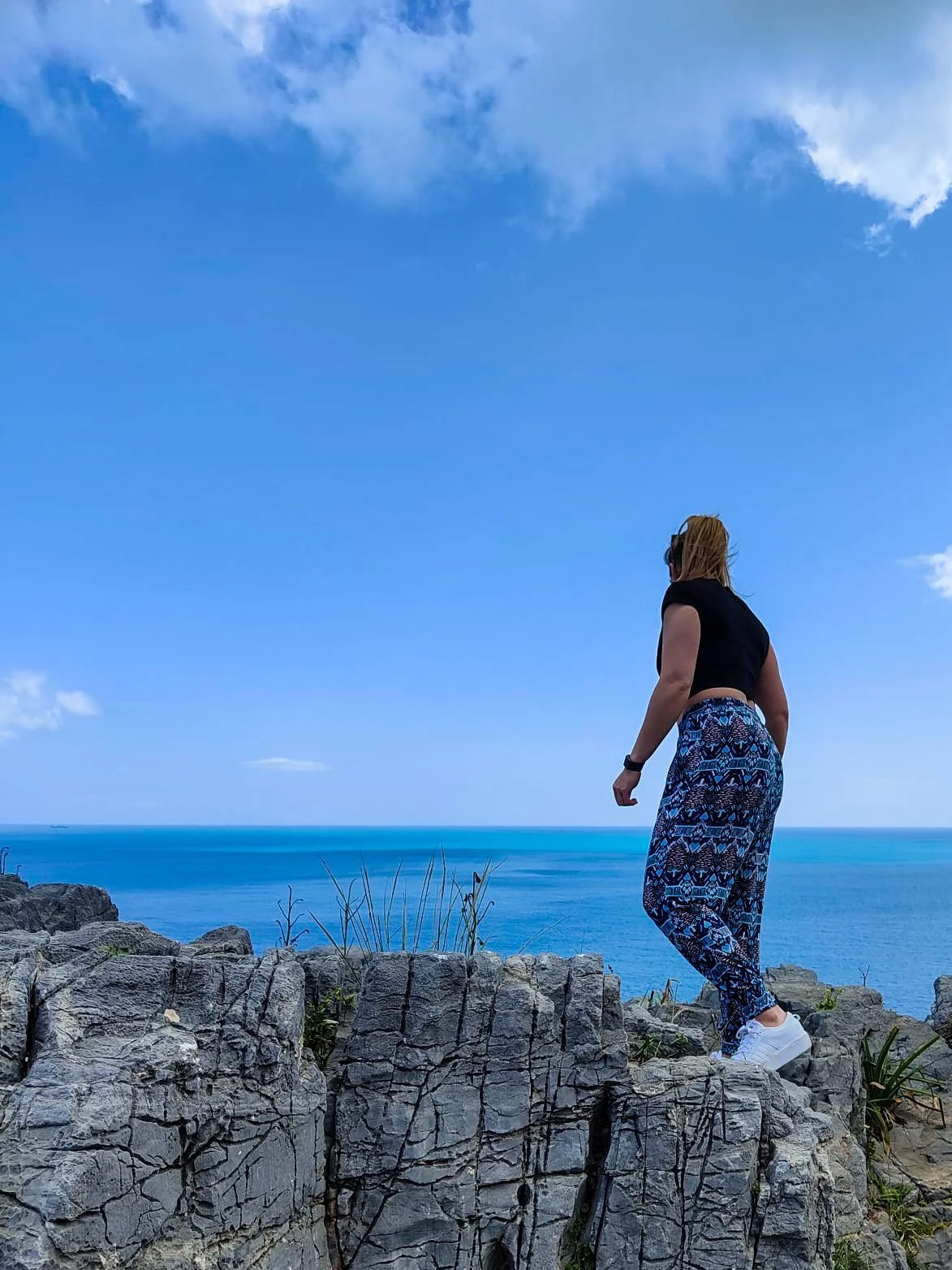 A woman overlooking the sea to represent mindset, lifestyle and stress management which are elements of her holistic coaching service