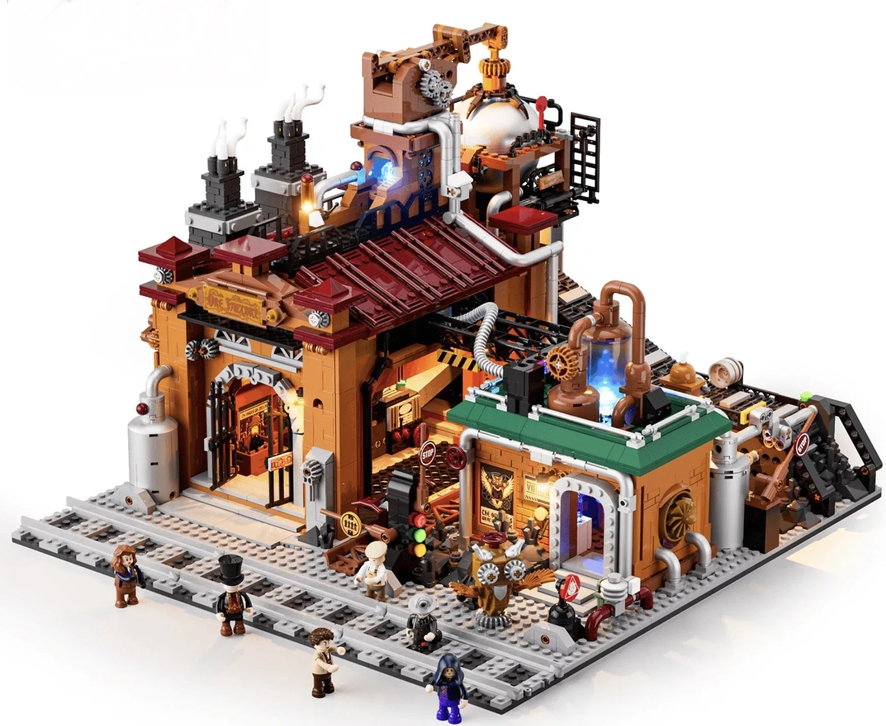 Fabrique de minerai en briques éclairées