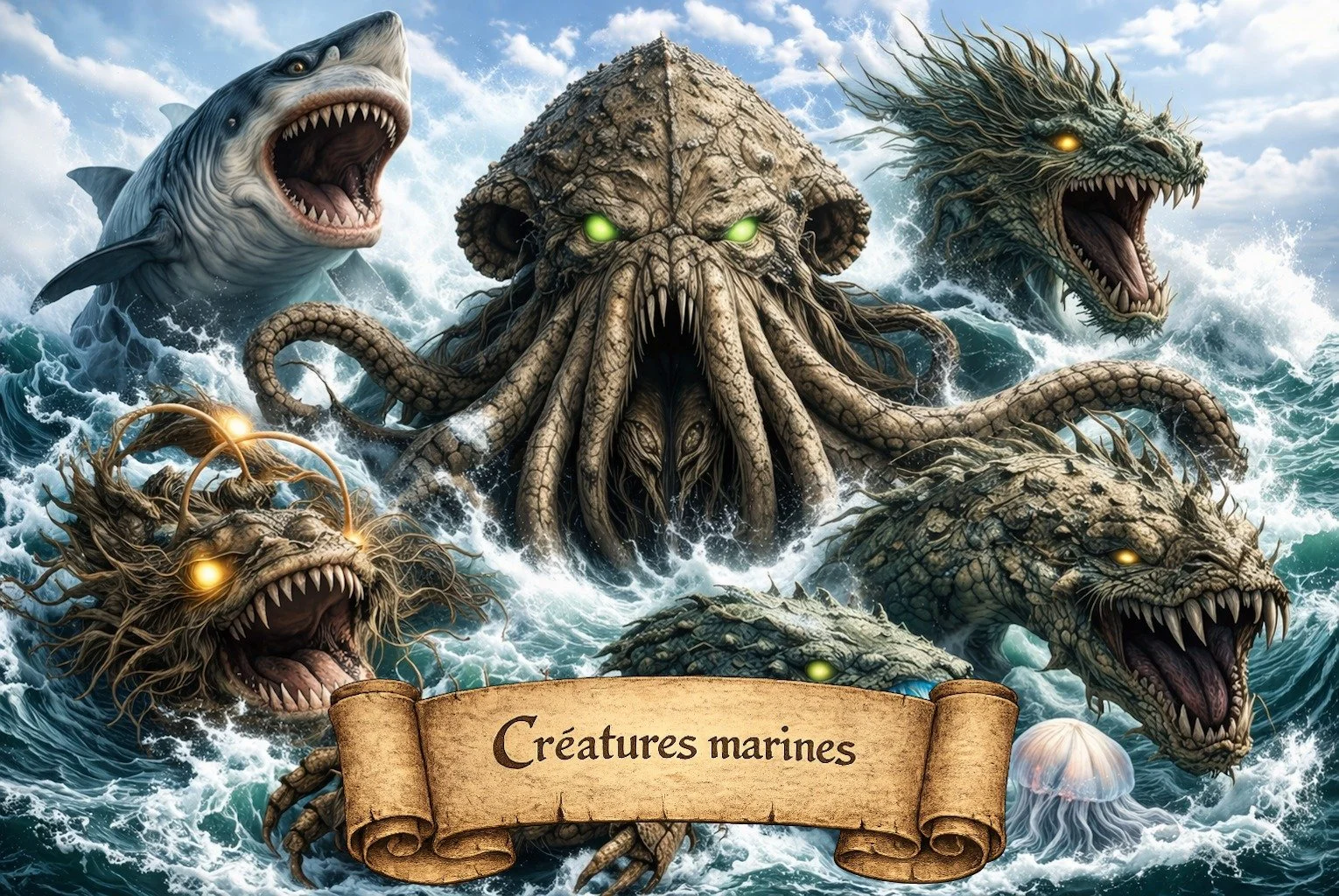 Créatures marines de Wontania