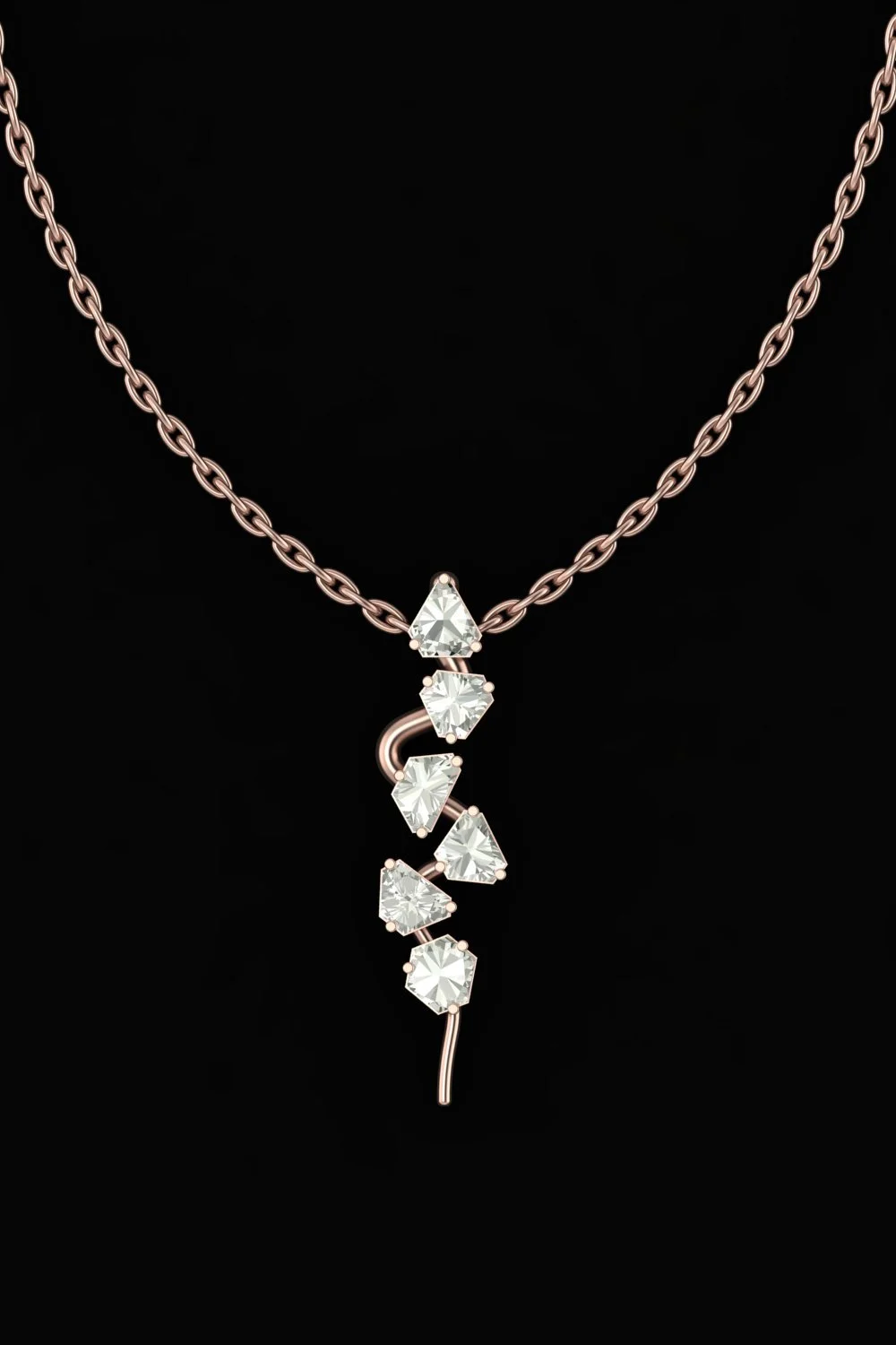 Elegant Eco-Friendly Diamond Pendent in 18K Gold