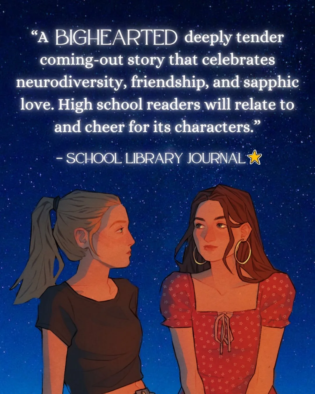 SHE&rsquo;S A STAR!! 🌟 according to this starred review from @sljournal, SMASH OR PASS is a bighearted debut that is highly recommended for fans of Elle McNicoll&rsquo;s books 🥹

honestly, i was scared critics would see this as just some silly stor