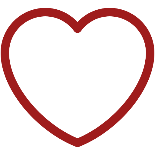 Red outline of a heart shape.