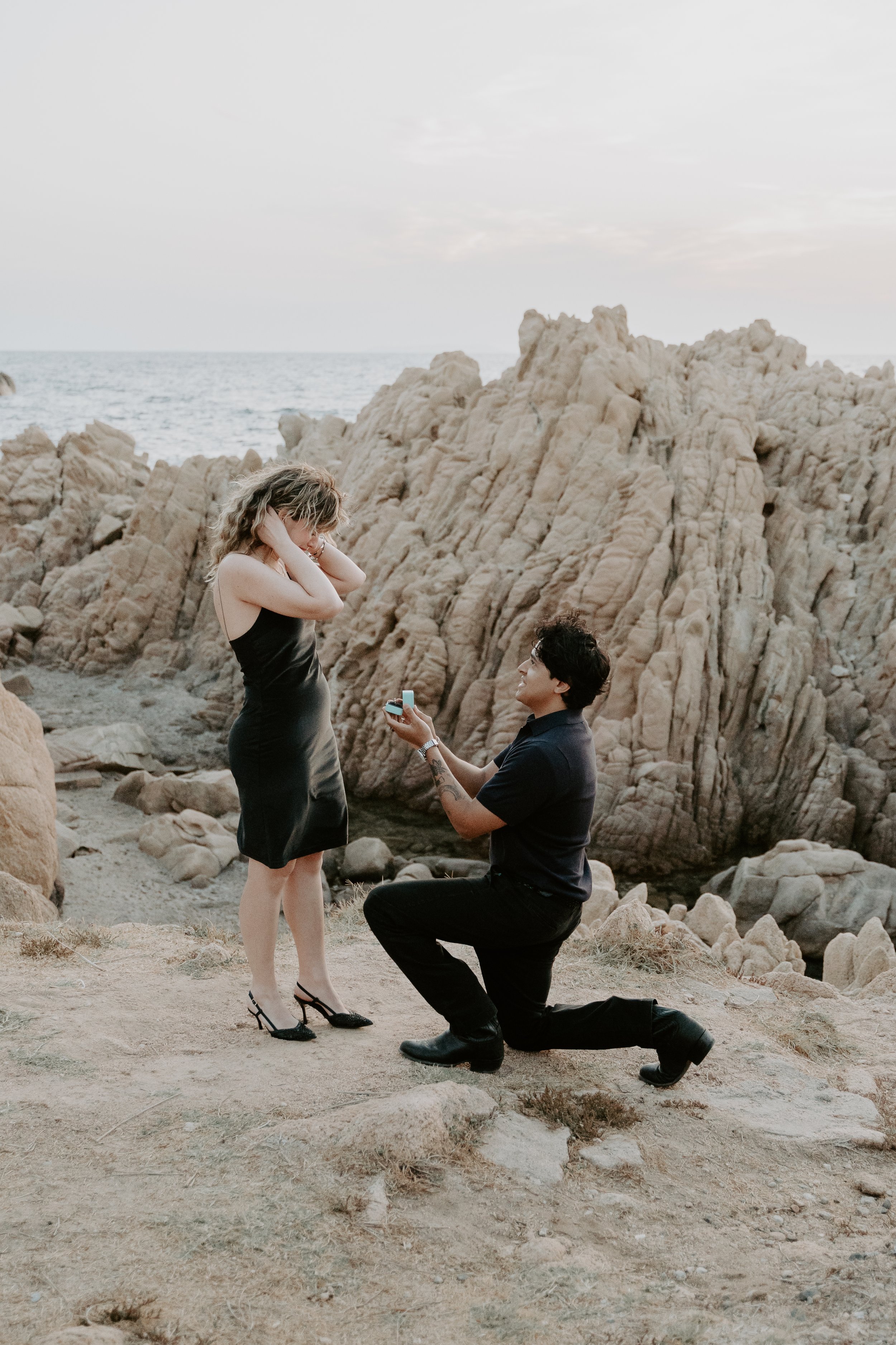 Wedding proposal Sardinia photographer Costa Paradiso